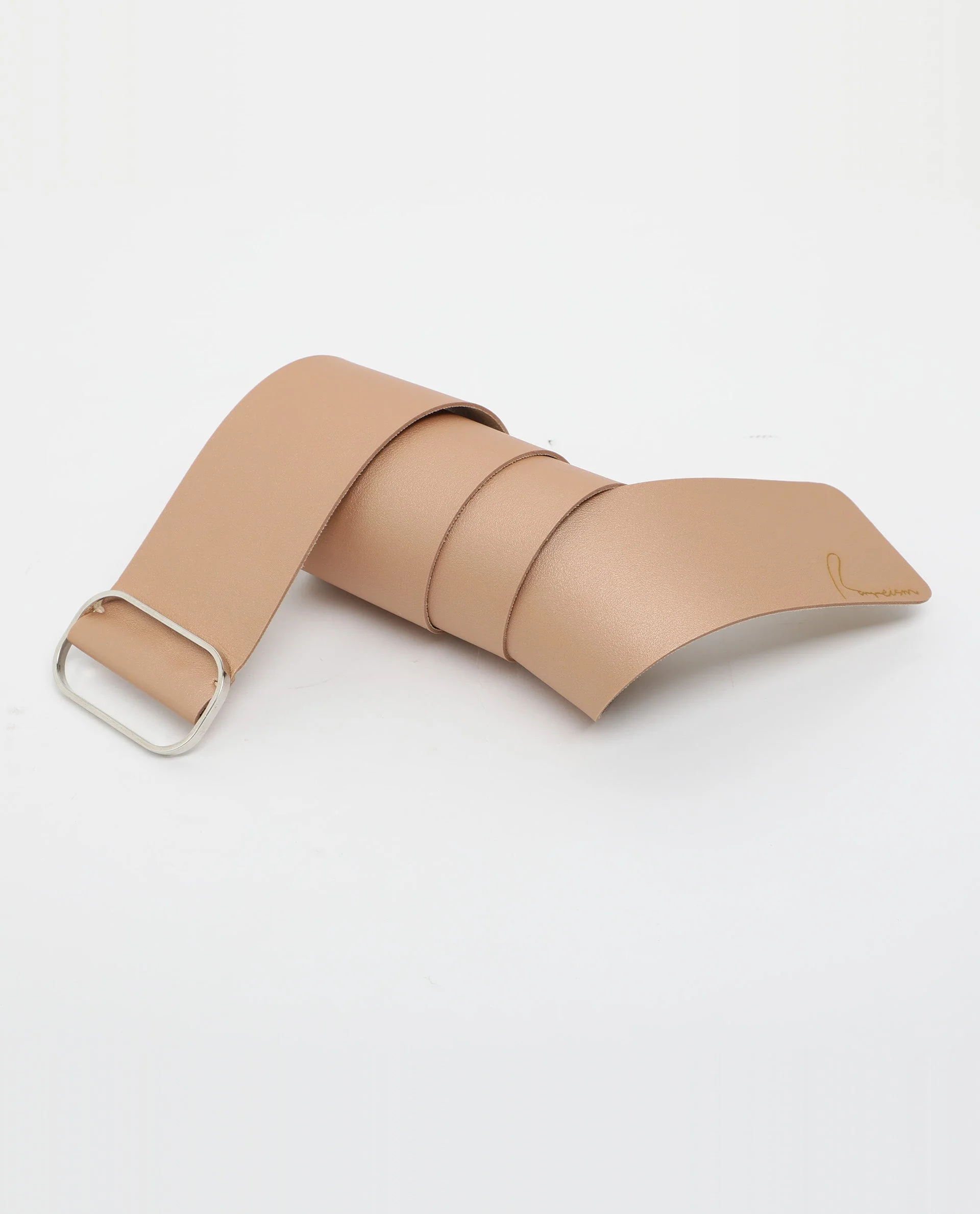 Rareism Women Abandon Metalic Brown Solid Leather Belt - Image 4