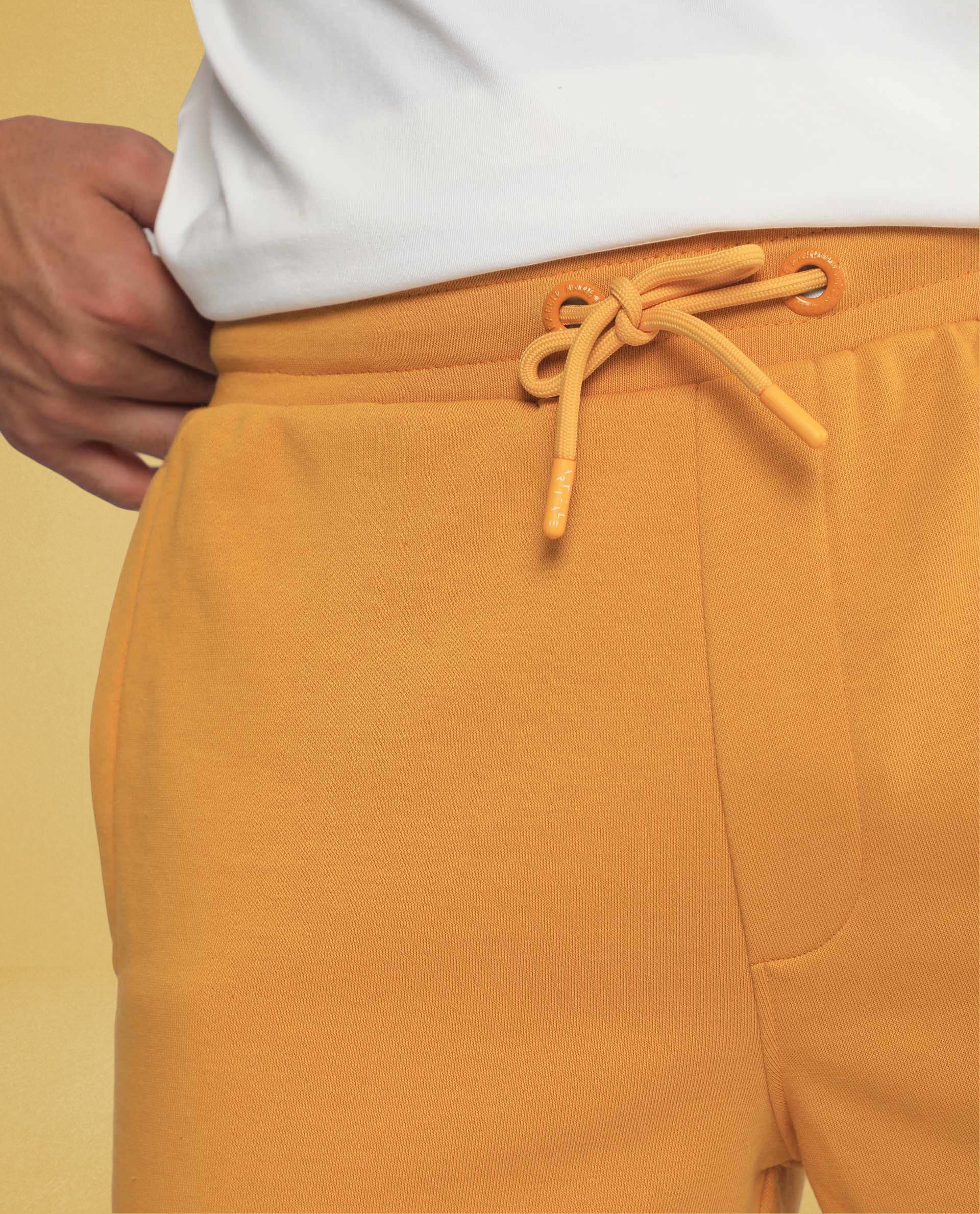 Rare Rabbit Men's Abbys French Mustard Plain Shorts - Image 6