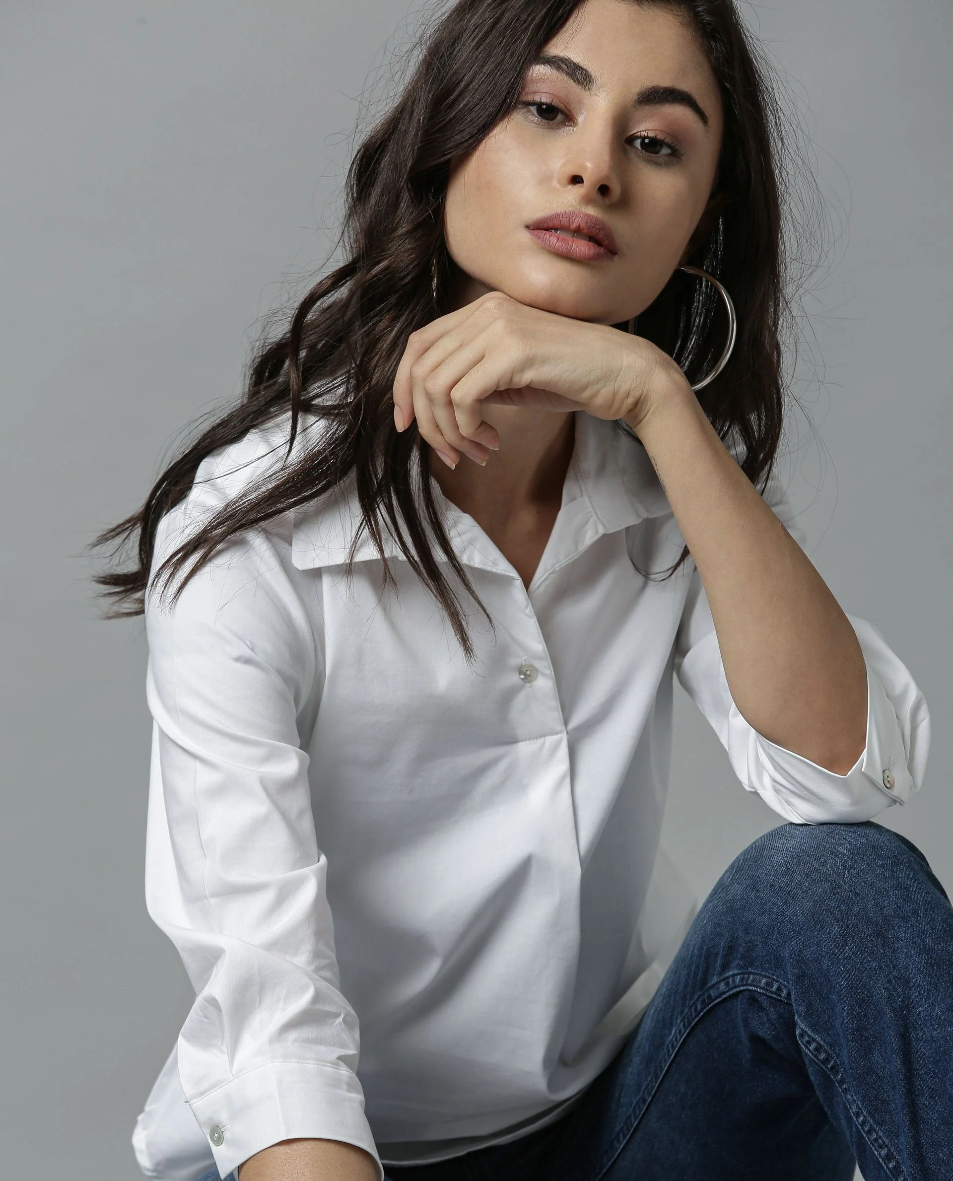 Rareism Women Abode White Top Short Sleeves Solid - Image 3
