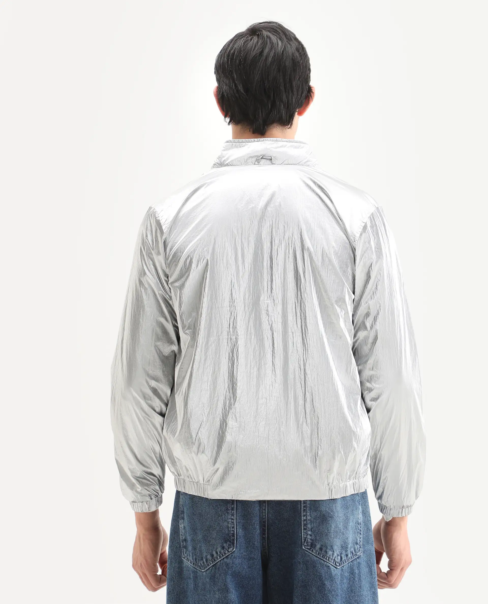 Rare Rabbit Men's Adler Gold Polyester Plain Regular Fit Full Sleeve Mandarin Collar Jacket - Image 10