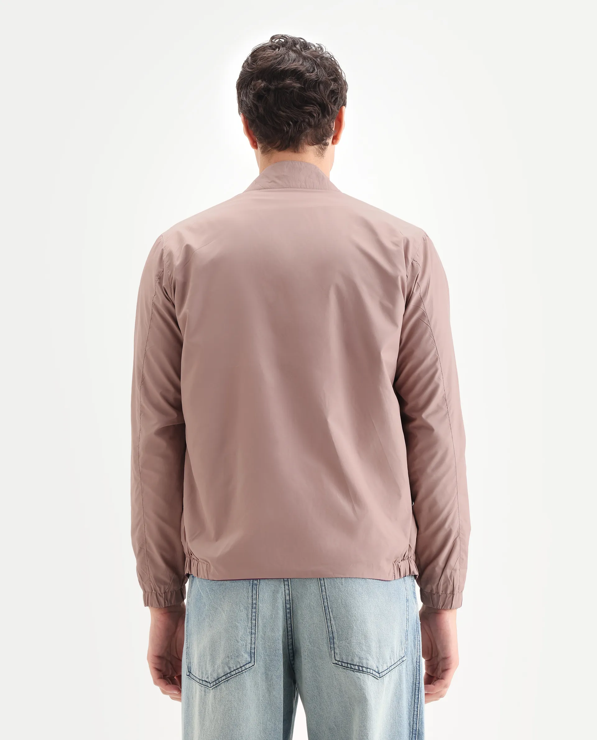 Rare Rabbit Men's Adol Maroon Polyester Plain Regular Fit Full Sleeve Mandarin Collar Jacket - Image 9