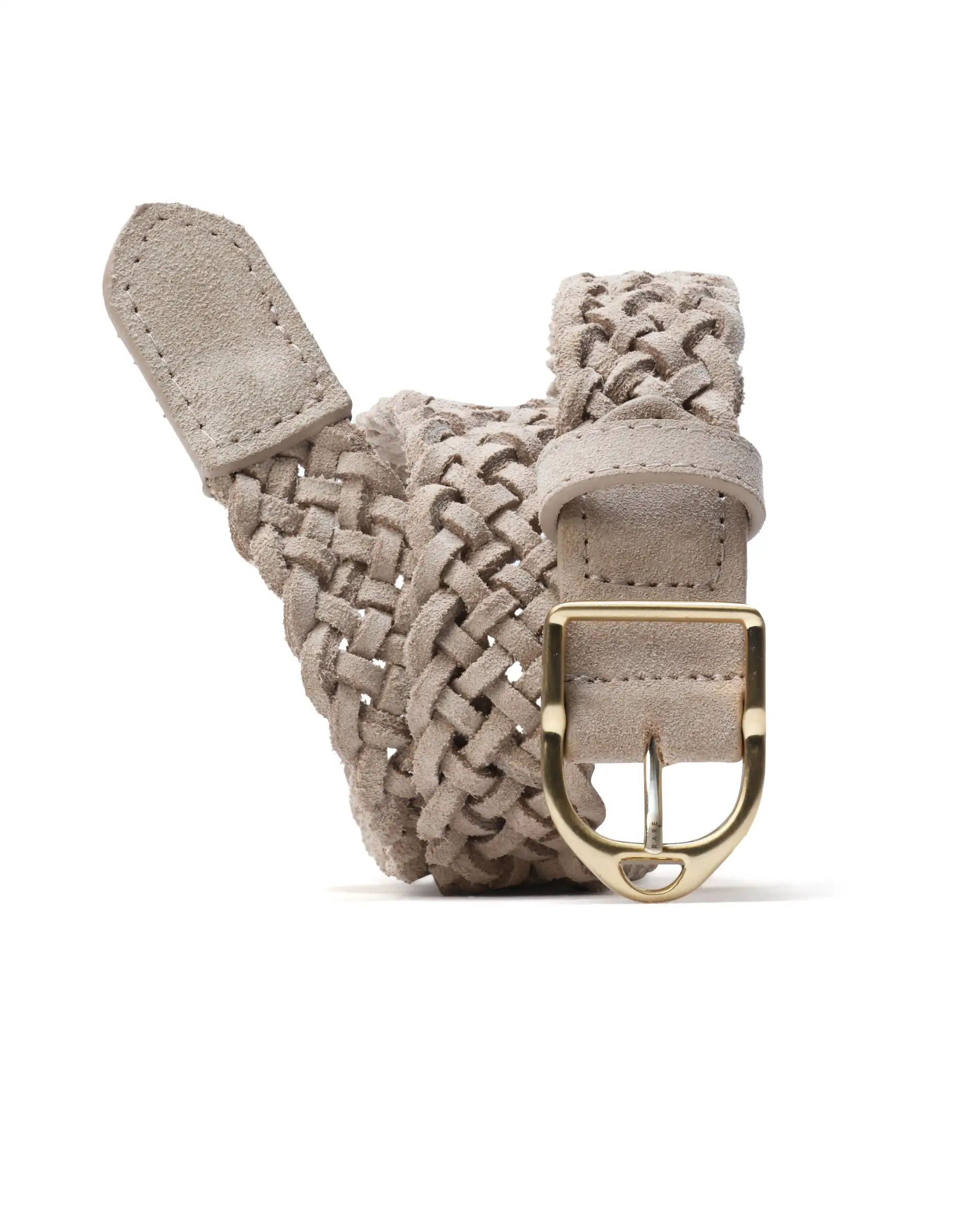 Rare Rabbit Men Aegis Beige Leather Belt - Image 2