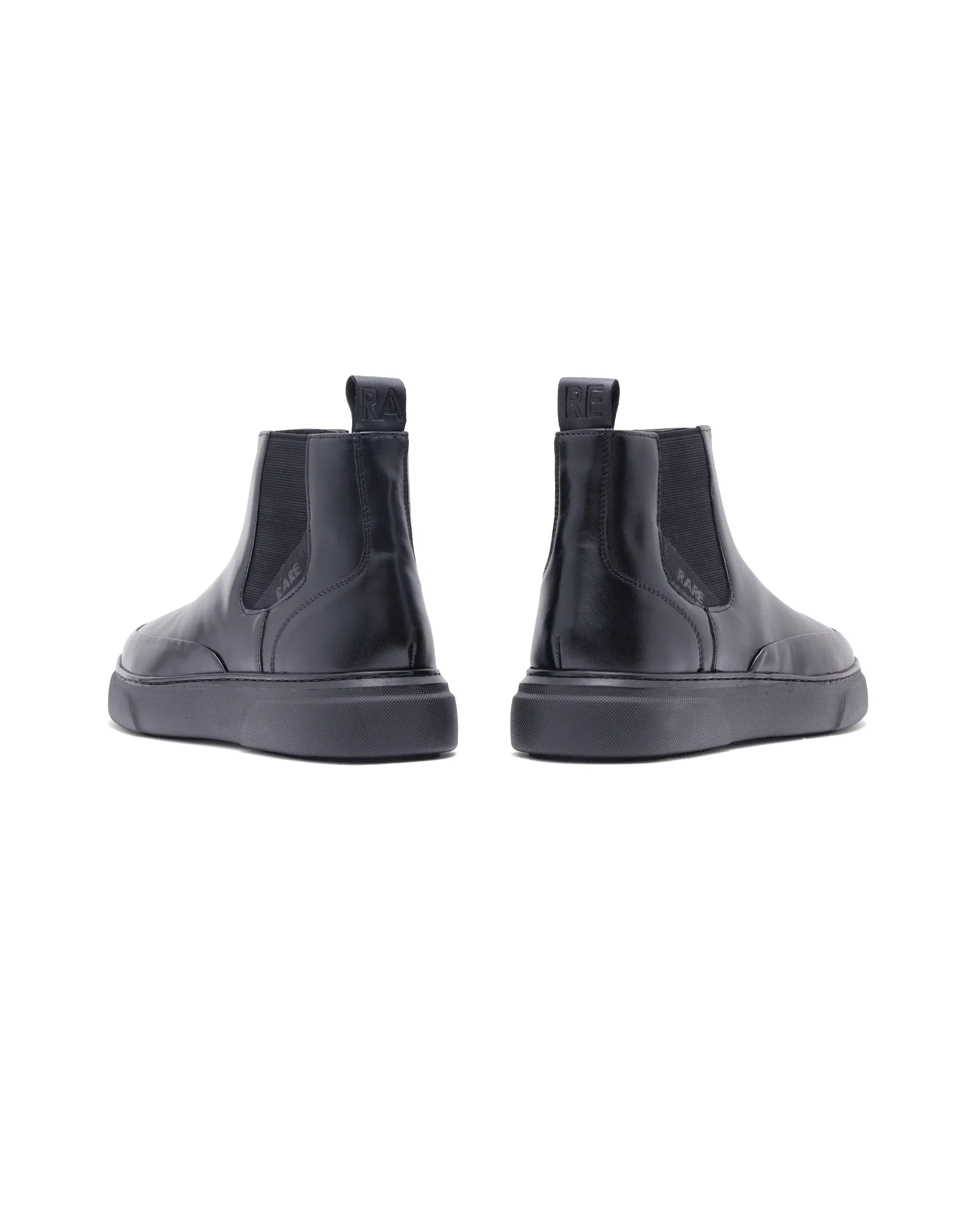 Rare Rabbit Men Aerodon Black Genuine Leather Zipper Closure High-Top Boot Sneaker - Image 8