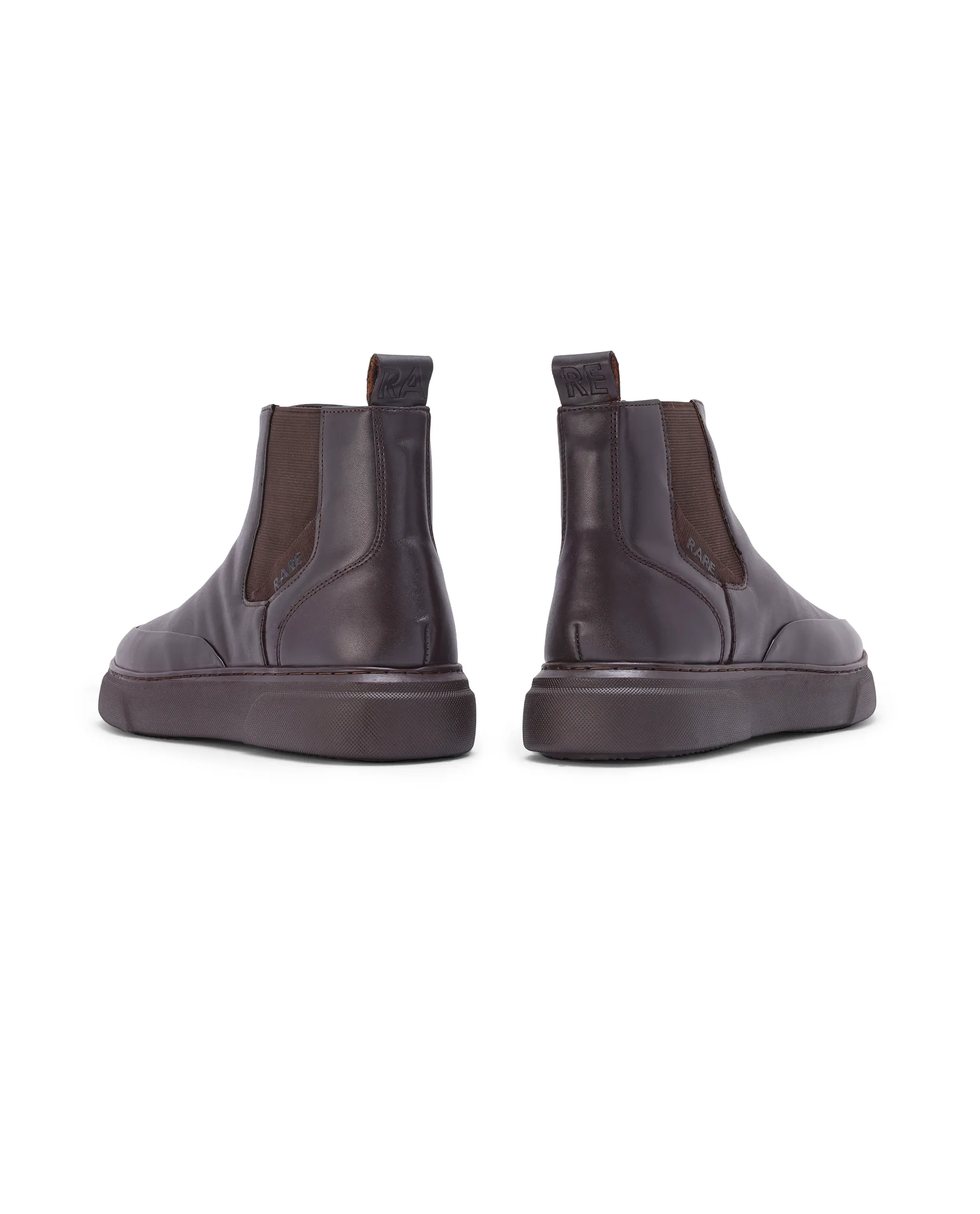 Rare Rabbit Men Aerodon Brown Genuine Leather Zipper Closure High-Top Boot Sneaker - Image 6