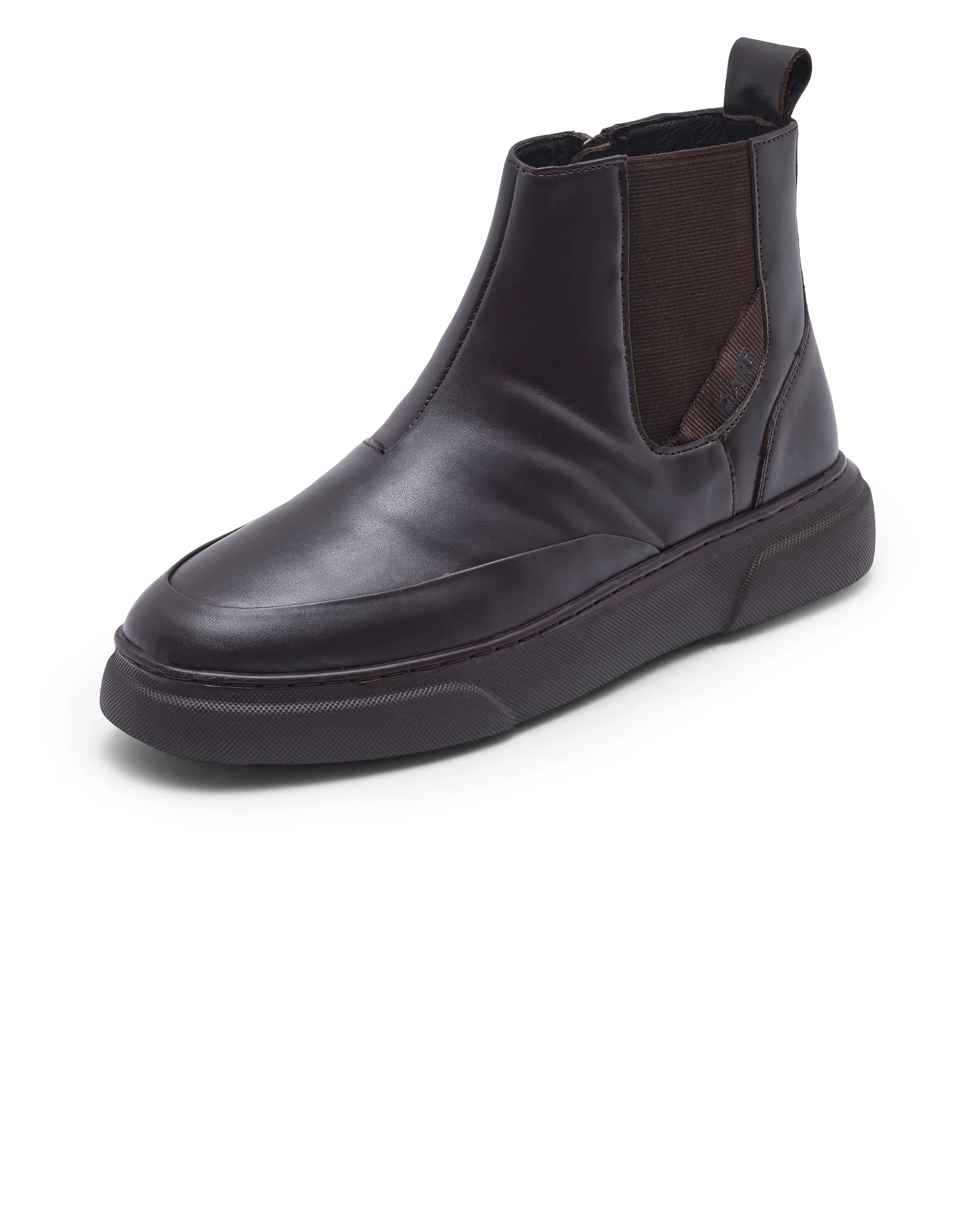 Rare Rabbit Men Aerodon Brown Genuine Leather Zipper Closure High-Top Boot Sneaker - Image 7