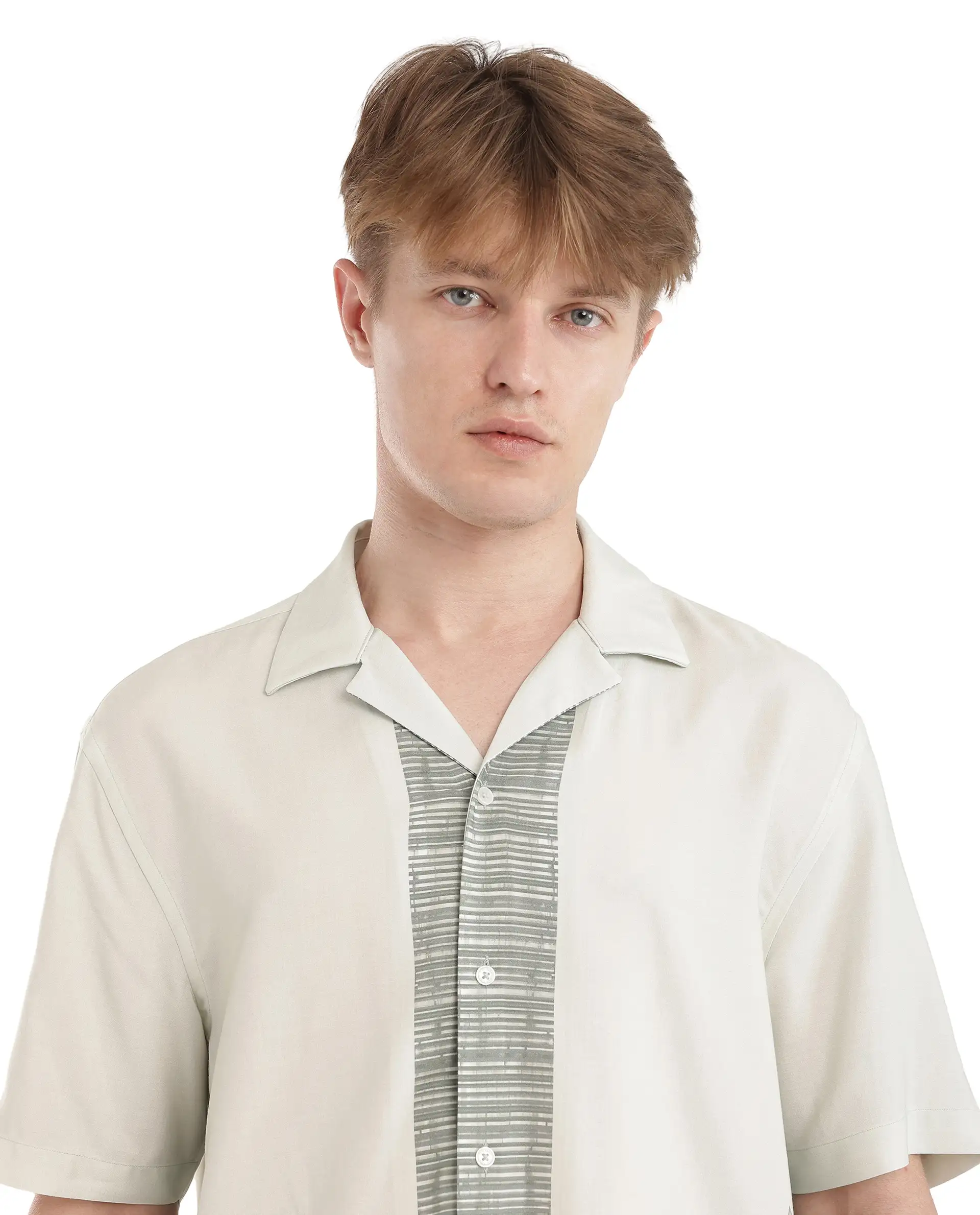 Rare Rabbit Men's Aeron Pastel Green Cotton Printed Boxy Fit Half Sleeve Cuban Collar Shirt - Image 9
