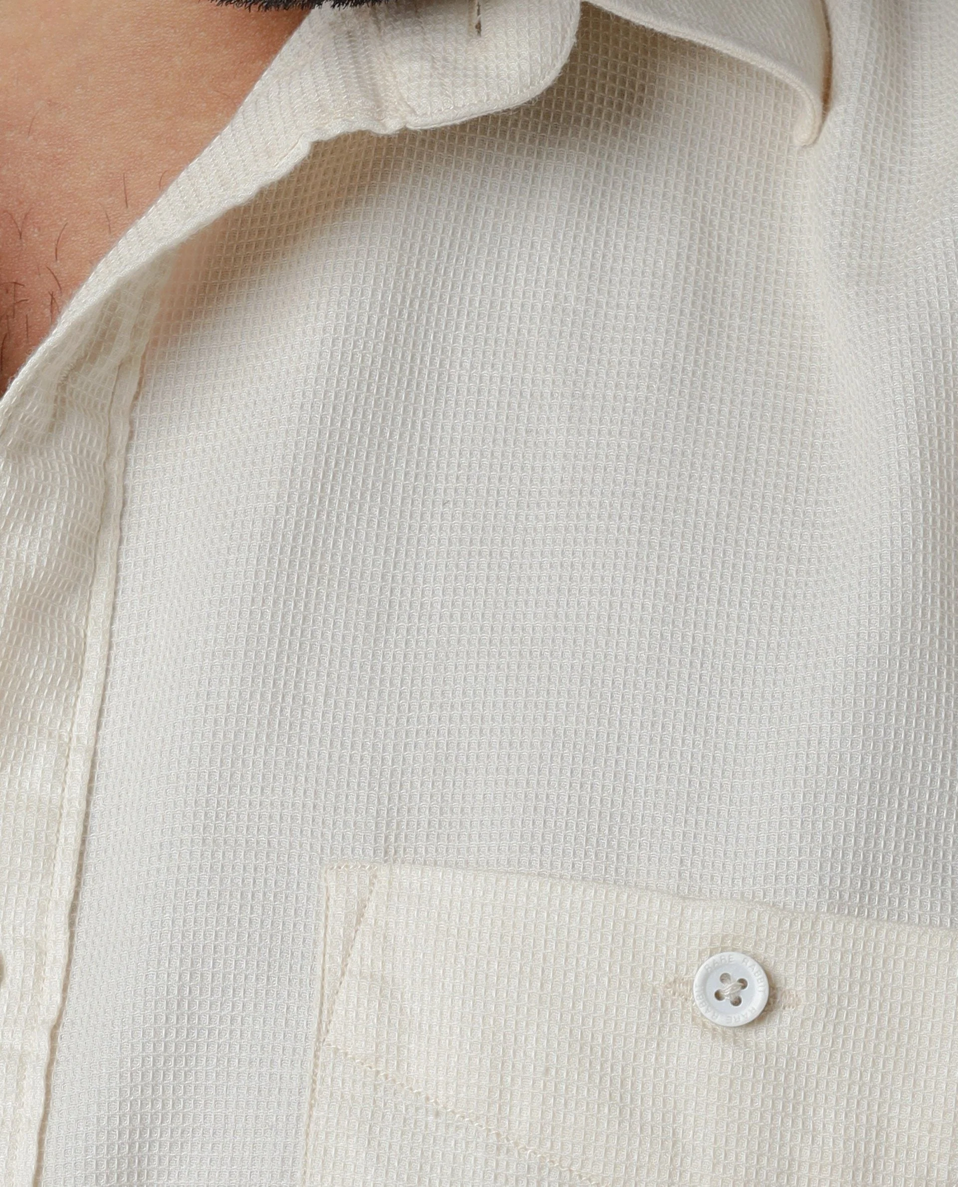 Rare Rabbit Men's Affel Yellow Cotton Regular Fit Half Sleeve Spread Collar Shirt - Image 2