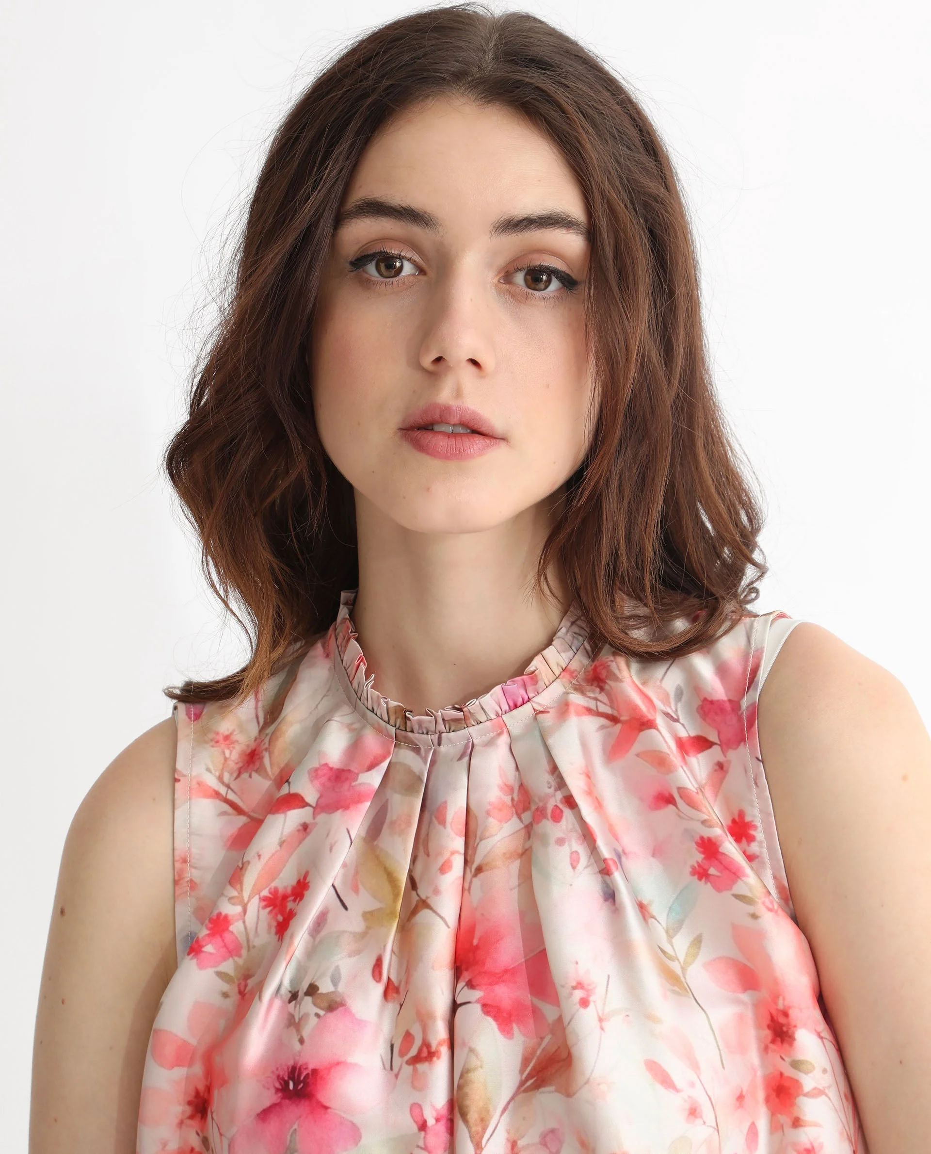 Rareism Women's Agaro Multi Polyester Sweetheart Neck Floral Print Sleeveless Relaxed Fit Top - Image 2