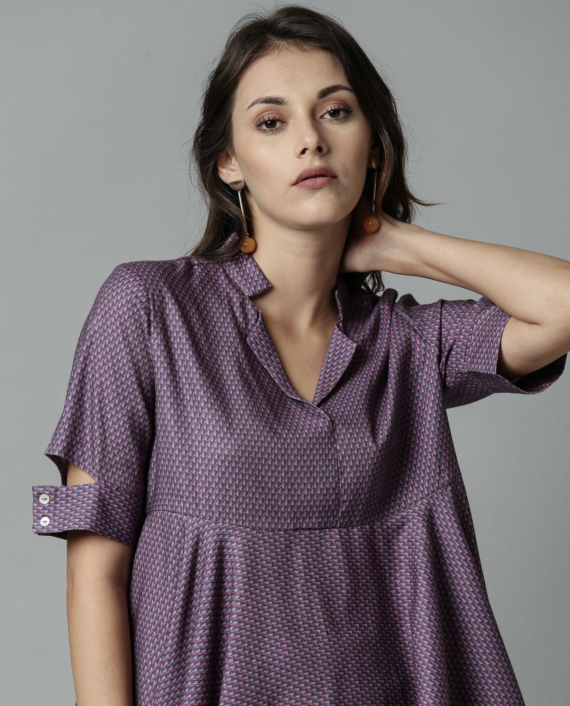 Rareism Women Agnes Pink Top Short Sleeves Printed - Image 3