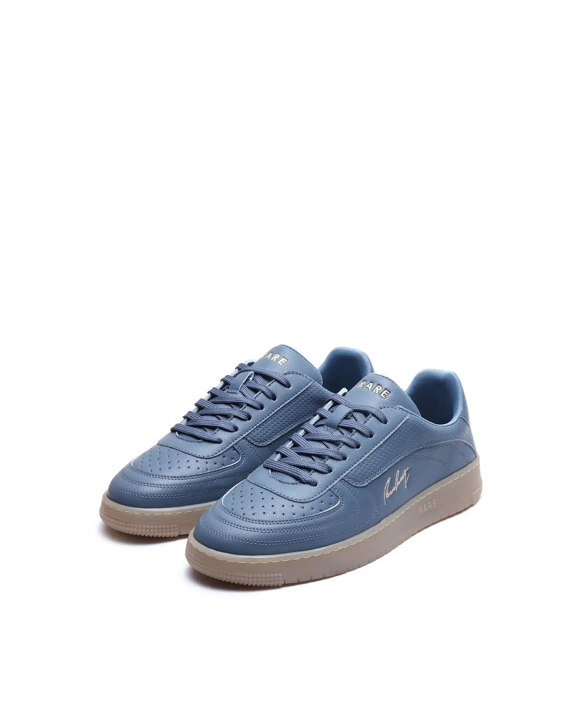 Rare Rabbit Men's Agno Navy Micro Leather Sneaker - Image 3