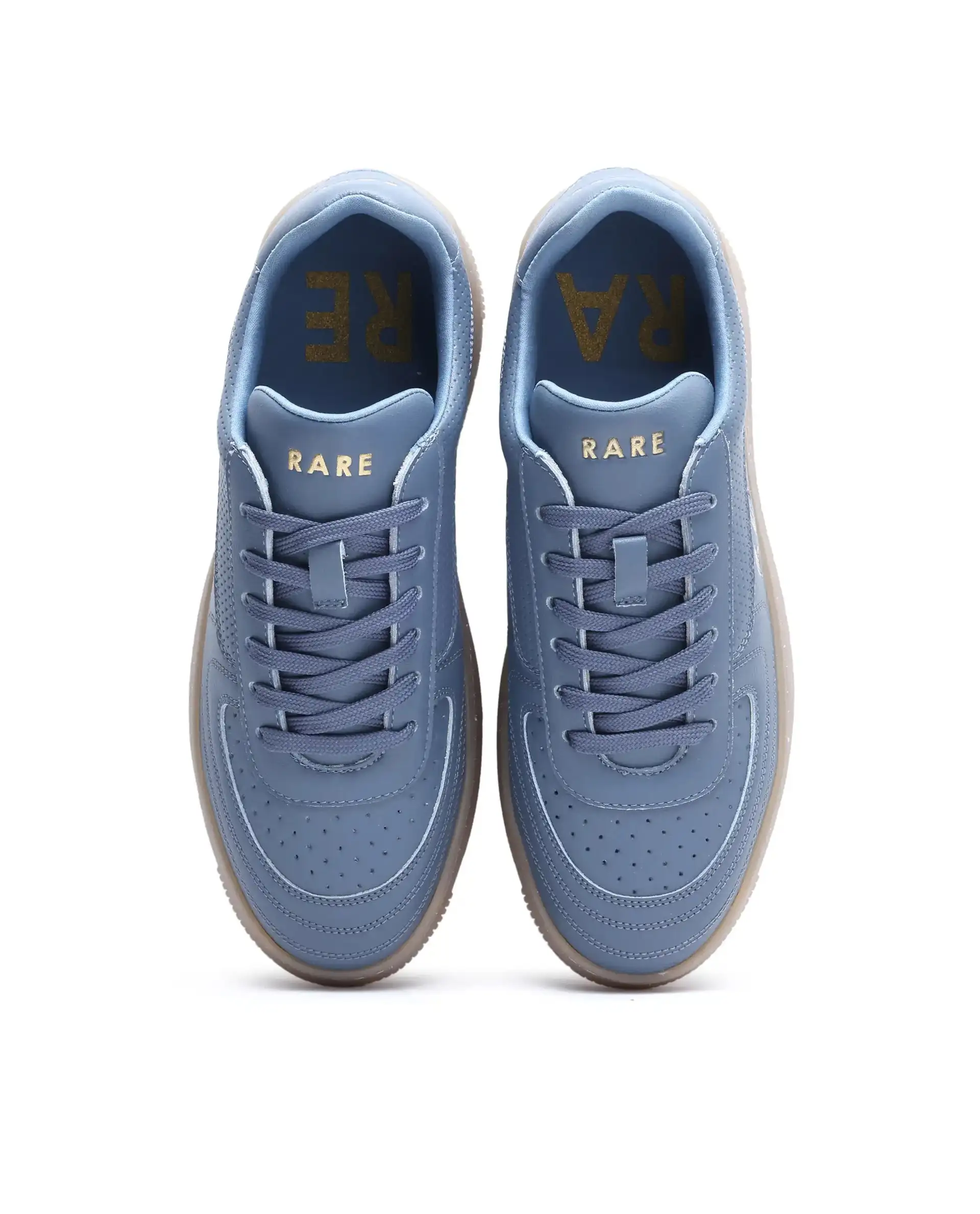 Rare Rabbit Men's Agno Navy Micro Leather Sneaker - Image 5