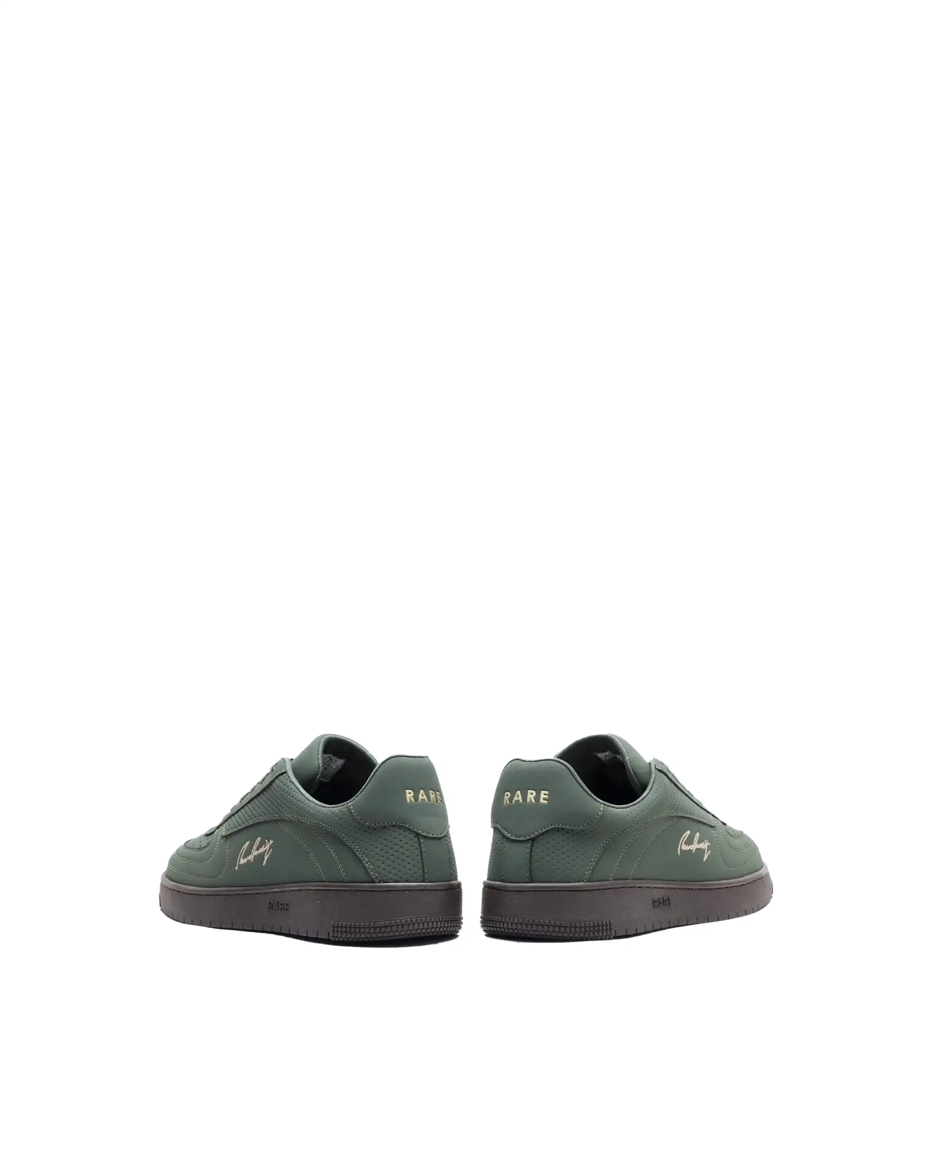 Rare Rabbit Men's Agno Olive Micro Leather Sneaker - Image 5