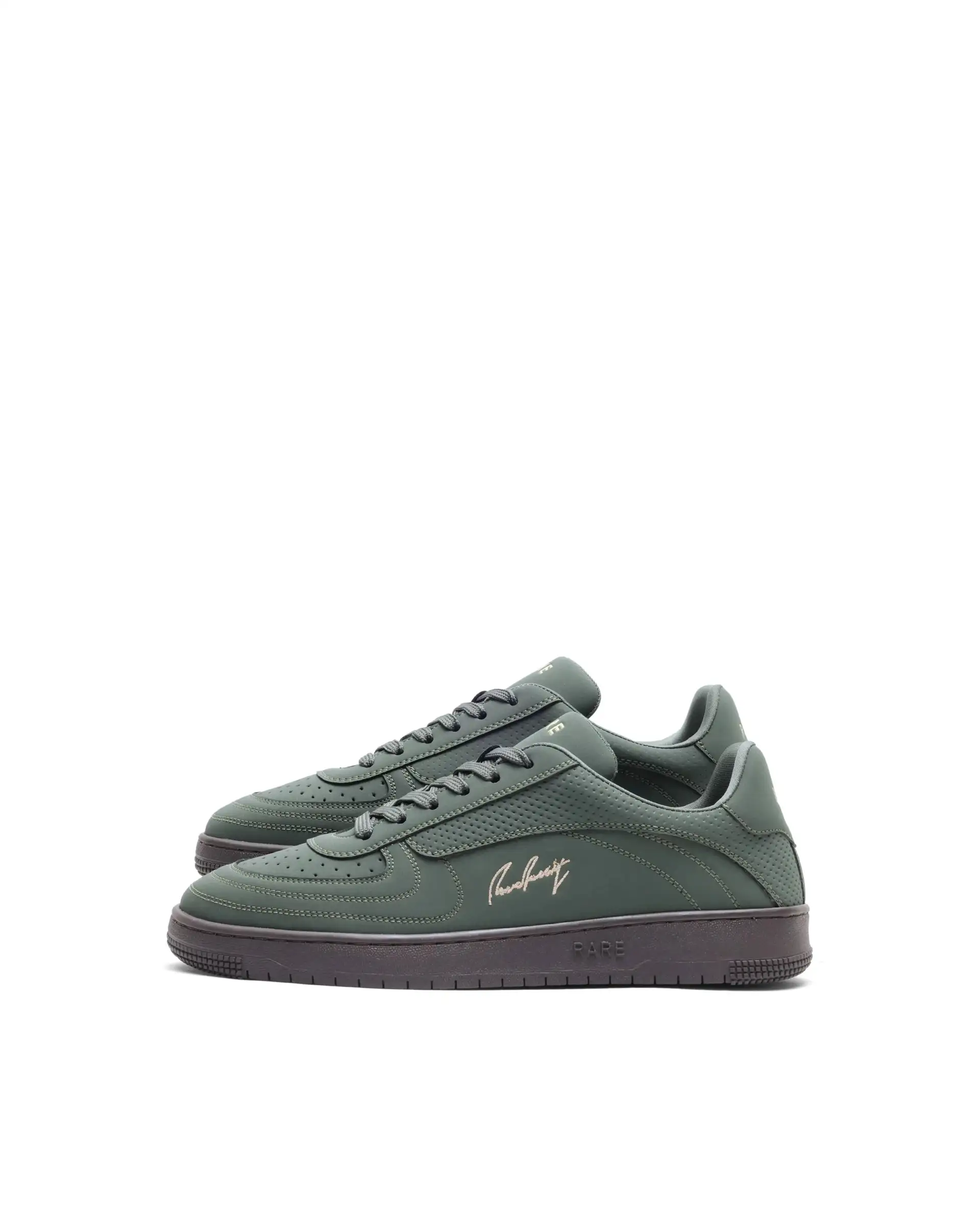 Rare Rabbit Men's Agno Olive Micro Leather Sneaker - Image 7