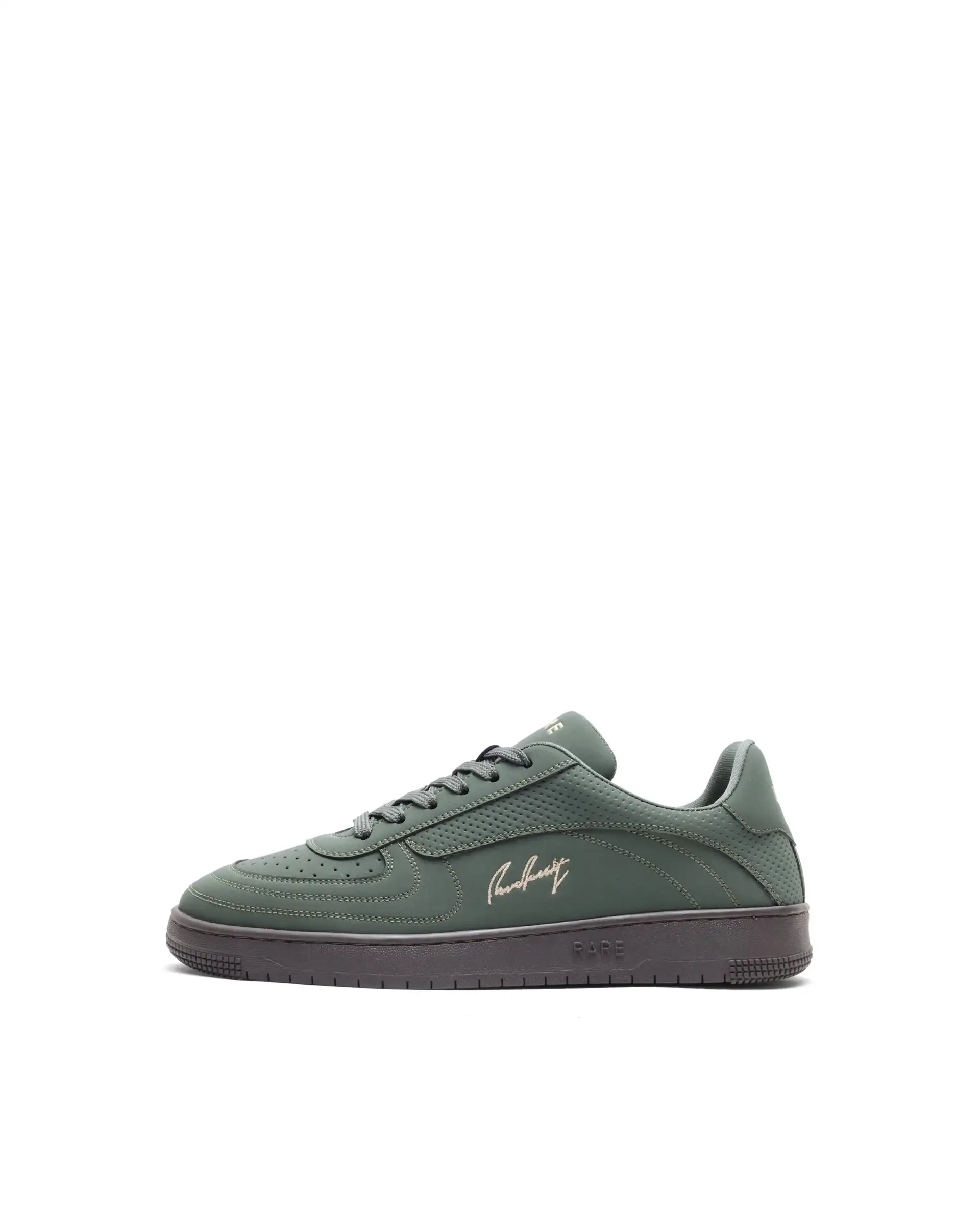 Rare Rabbit Men's Agno Olive Micro Leather Sneaker - Image 8