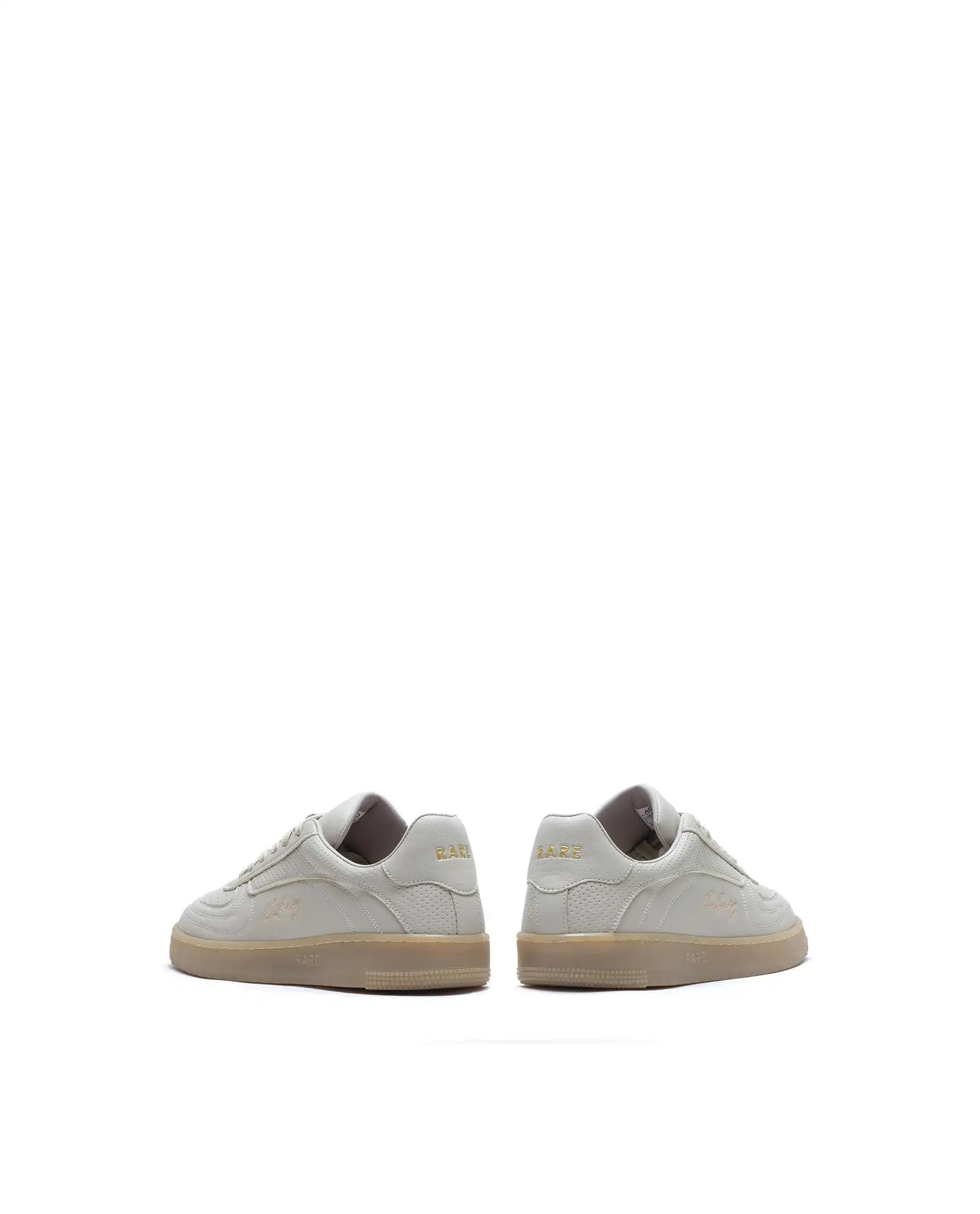 Rare Rabbit Men's Agno Taupe Micro Leather Sneaker - Image 6
