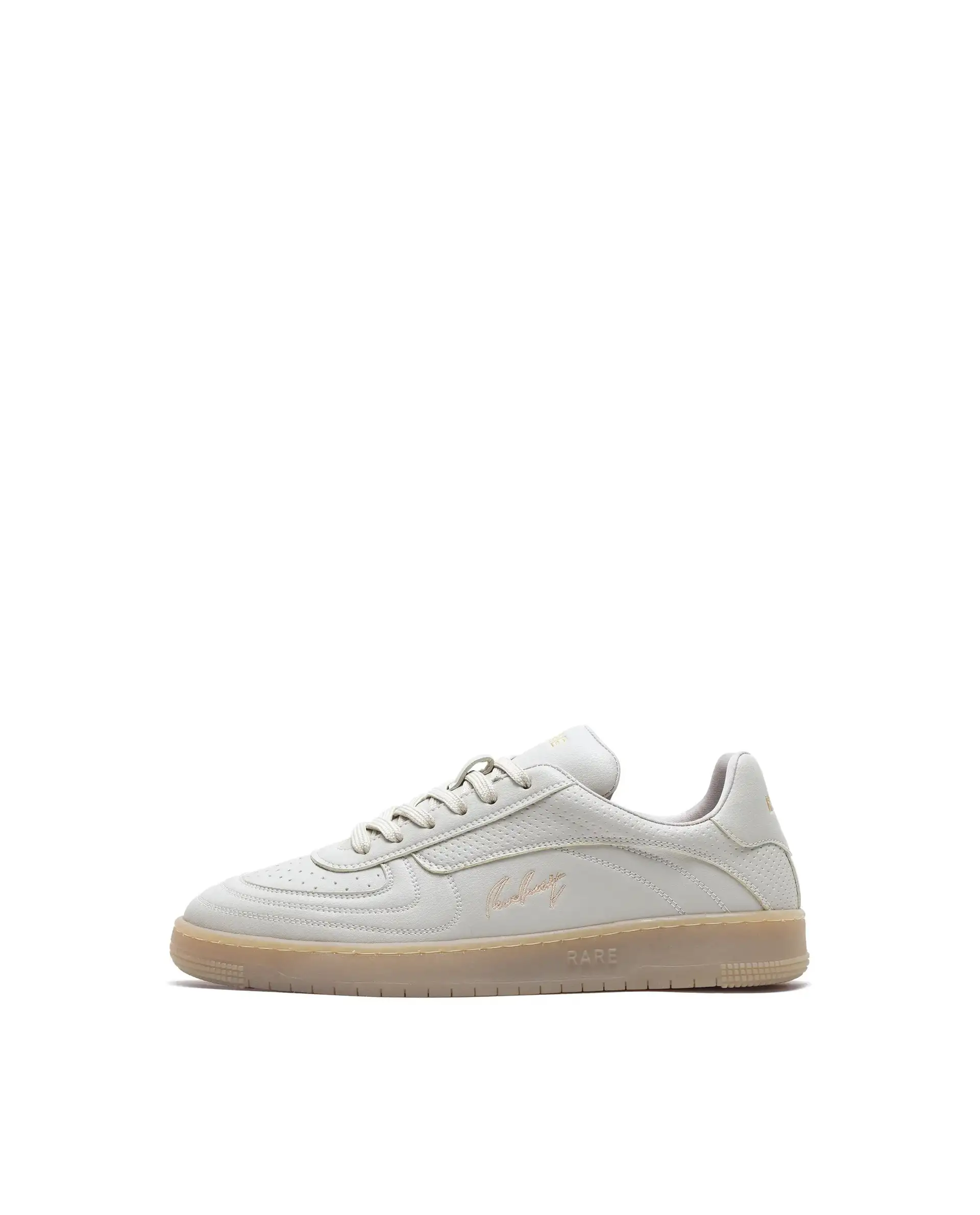 Rare Rabbit Men's Agno Taupe Micro Leather Sneaker - Image 8