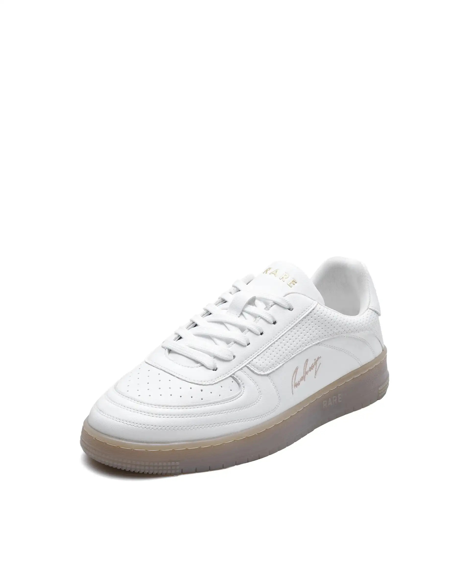 Rare Rabbit Men's Agno White Micro Leather Sneaker - Image 4