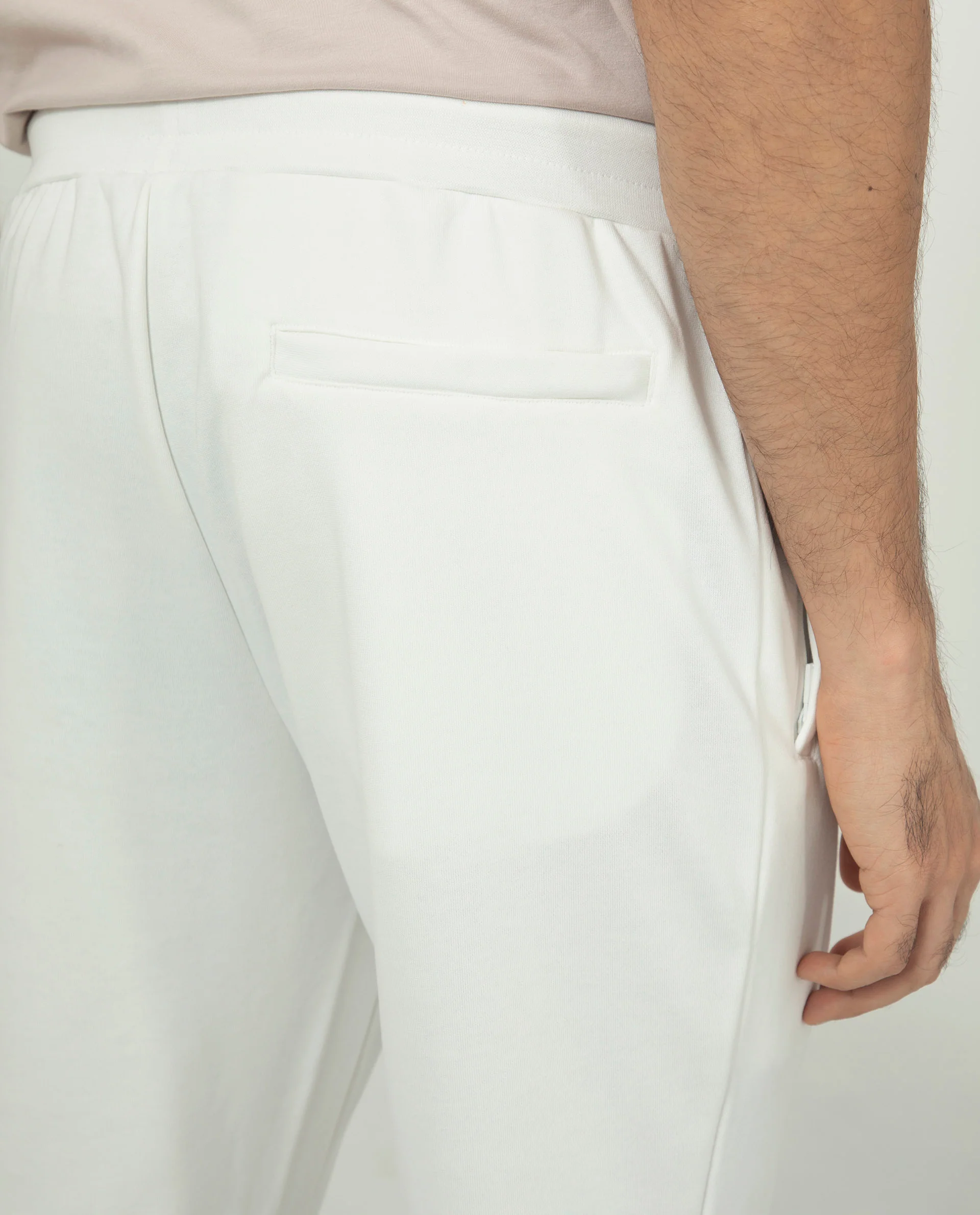 Rare Rabbit Men's Akagi Off White Cotton Plain Regular Fit Joggers - Image 11