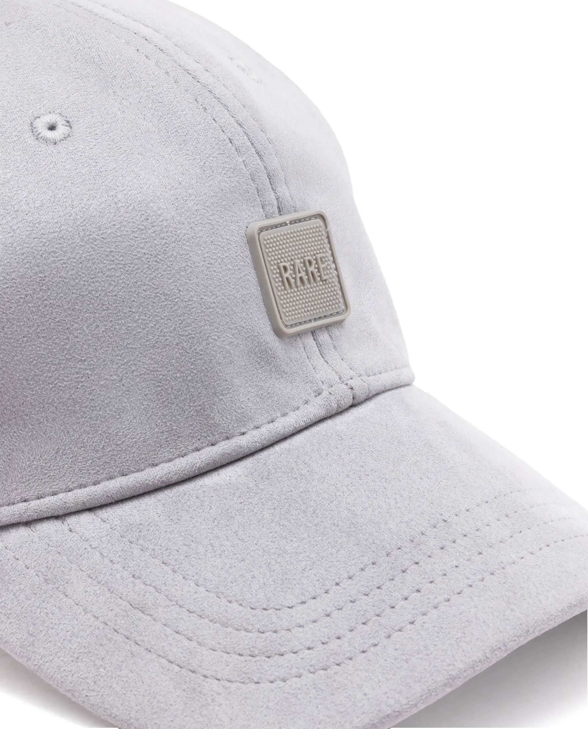 Rare Rabbit Men Albion Grey Monotone Color Silicone Badge Branding Cap - Image 3