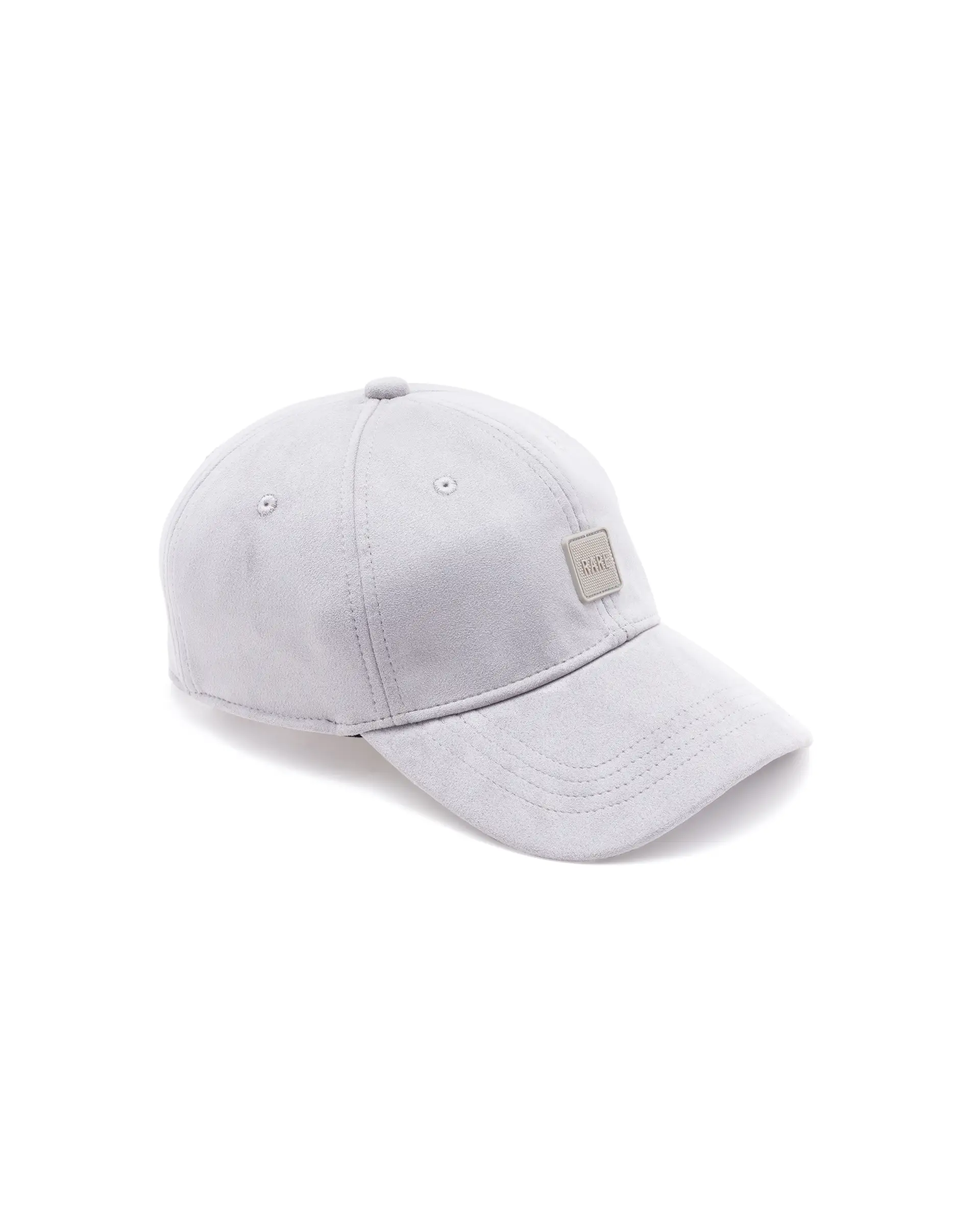 Rare Rabbit Men Albion Grey Monotone Color Silicone Badge Branding Cap - Image 6