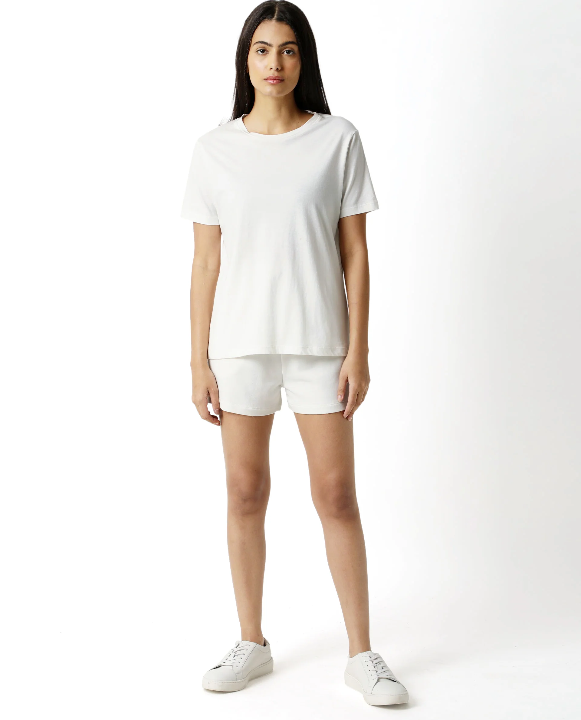 Rareism Women's Light Weight High Stretch 180 Gsm Cotton Crew Neck Plain Regular Fit T-Shirt - Image 6