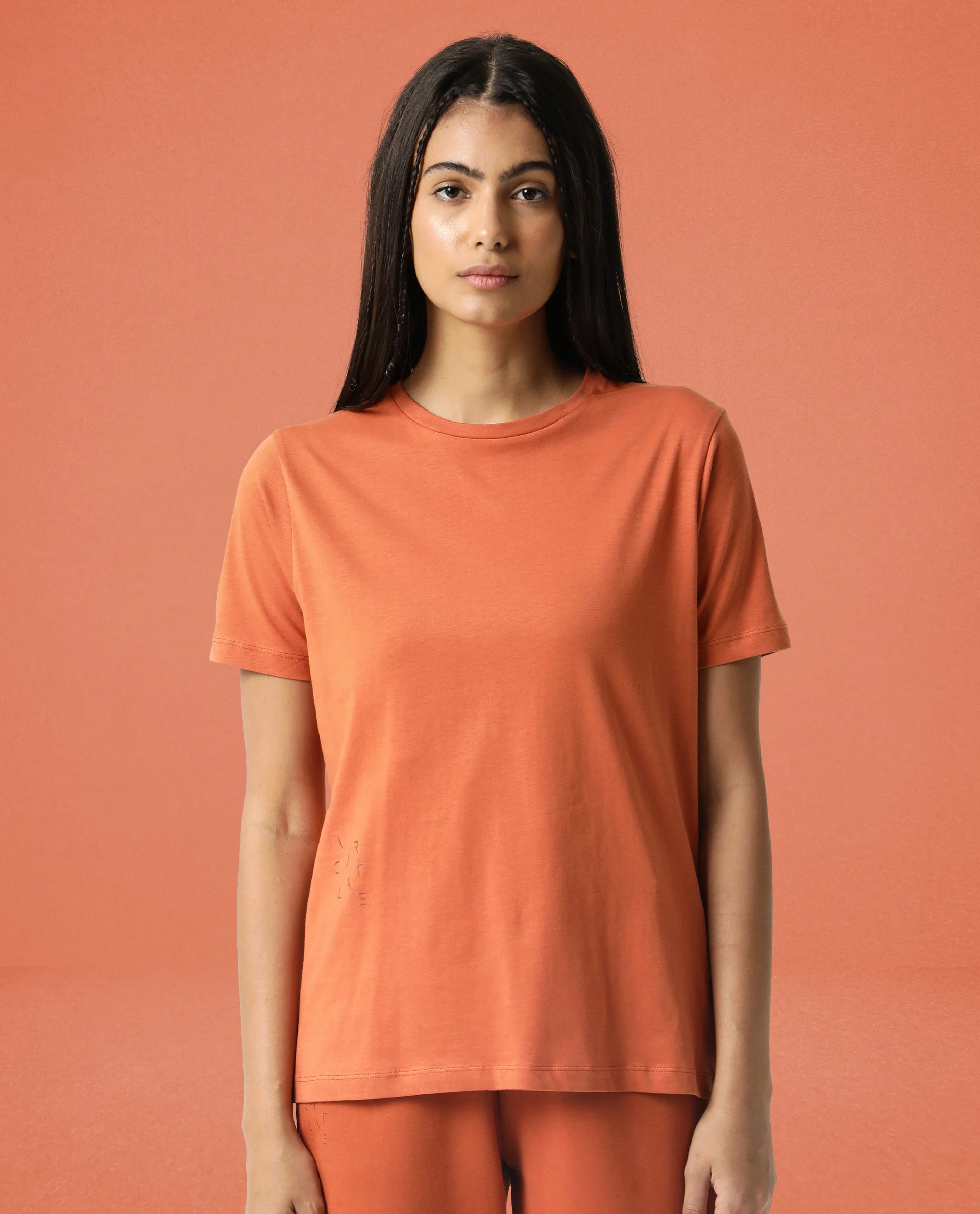 Rareism Women's Light Weight High Stretch 180 Gsm Cotton Crew Neck Plain Regular Fit T-Shirt - Image 4