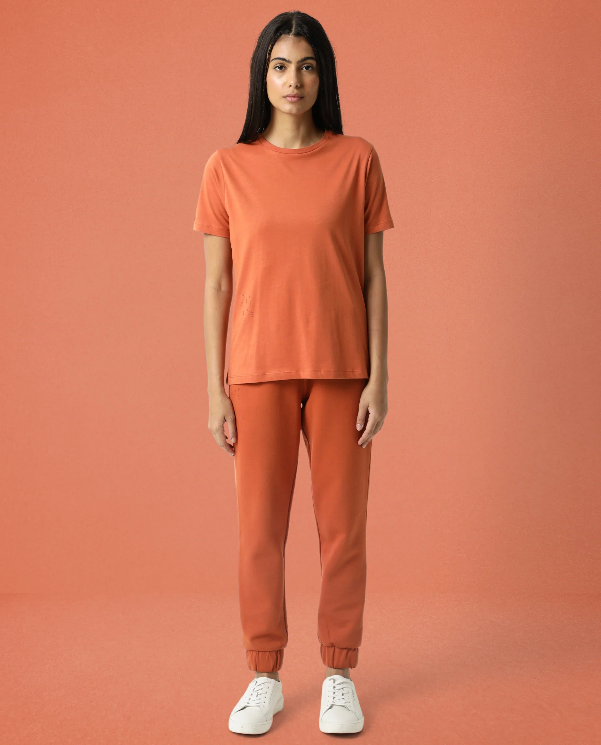 Rareism Women's Light Weight High Stretch 180 Gsm Cotton Crew Neck Plain Regular Fit T-Shirt - Image 6