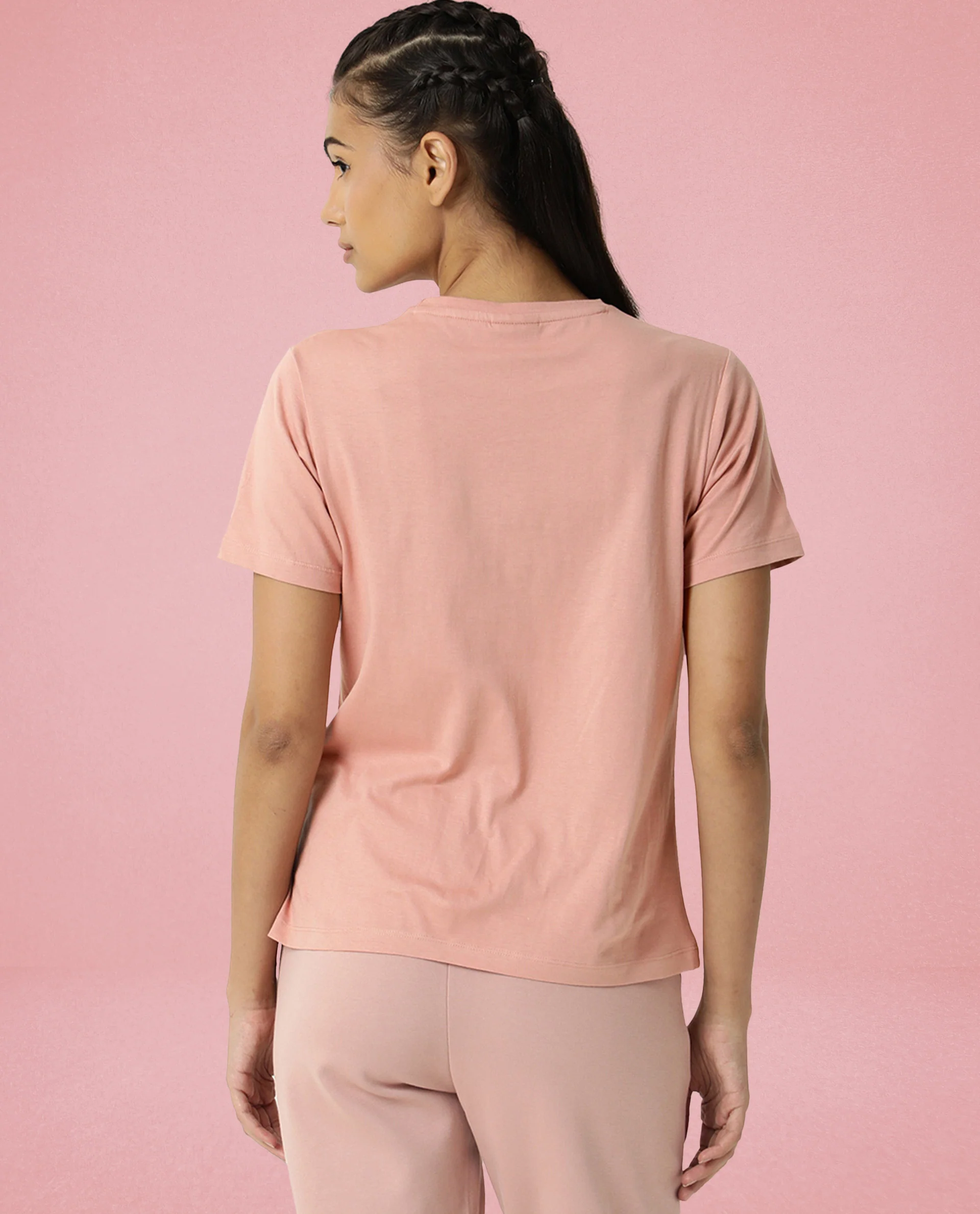 Rareism Women's Light Weight High Stretch 180 Gsm Cotton Crew Neck Plain Regular Fit T-Shirt - Image 6