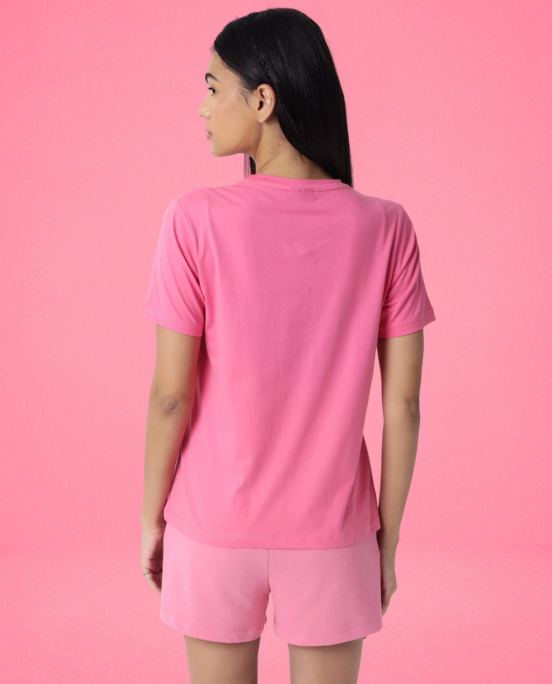 Rareism Women's Light Weight High Stretch 180 Gsm Cotton Crew Neck Plain Regular Fit T-Shirt - Image 4