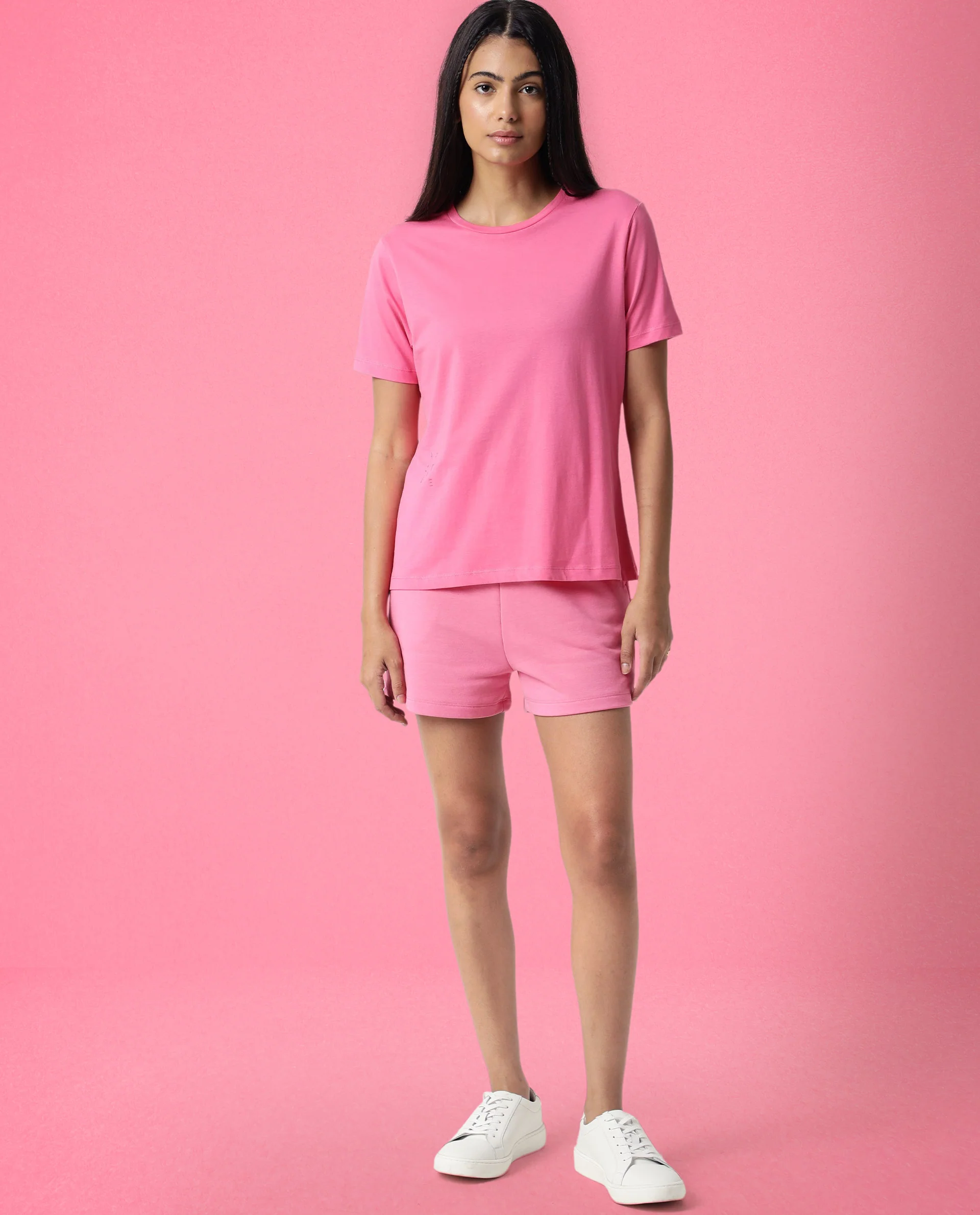 Rareism Women's Light Weight High Stretch 180 Gsm Cotton Crew Neck Plain Regular Fit T-Shirt - Image 5