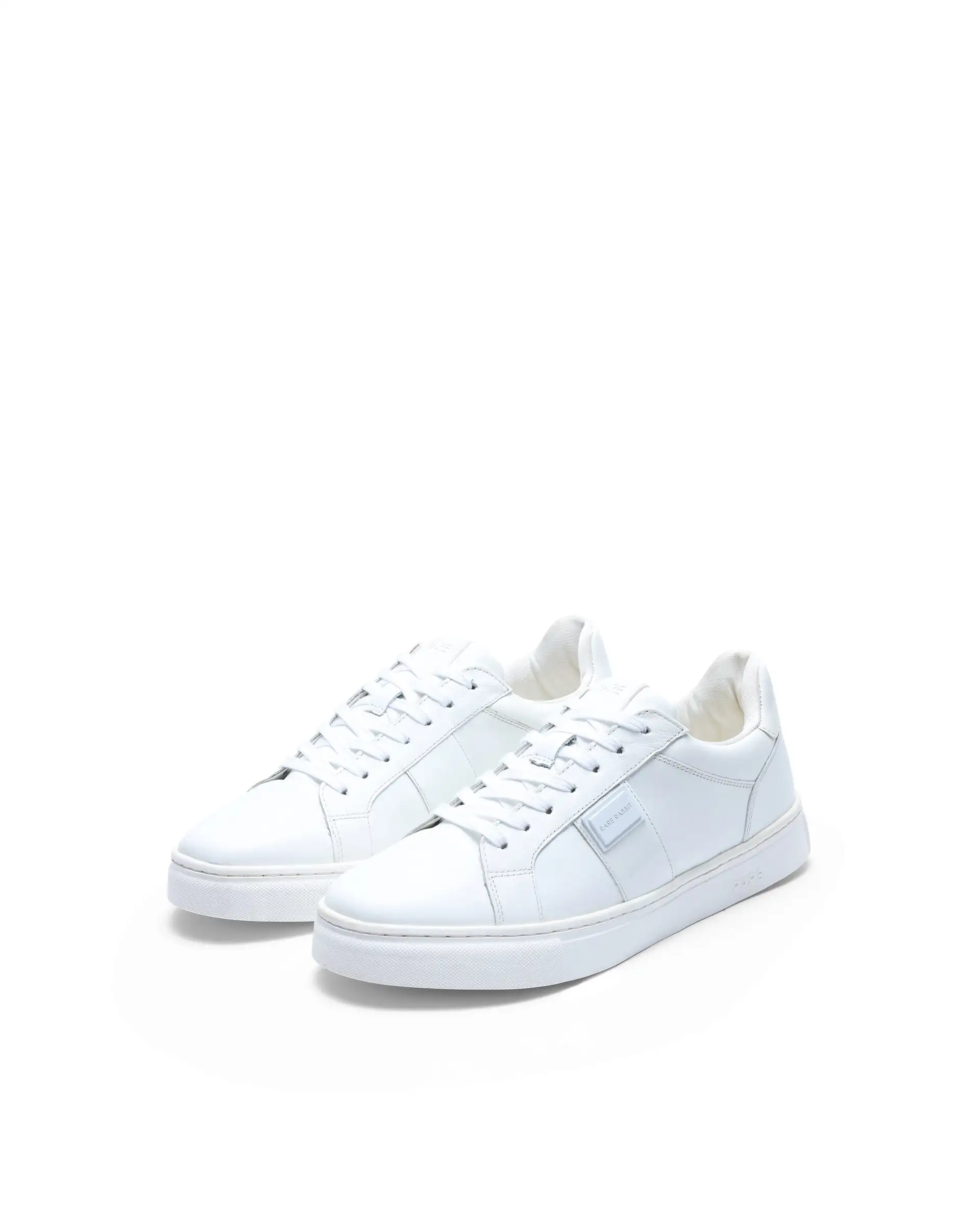 Rare Rabbit Men's Alden White Leather Fabric Sneaker - Image 3
