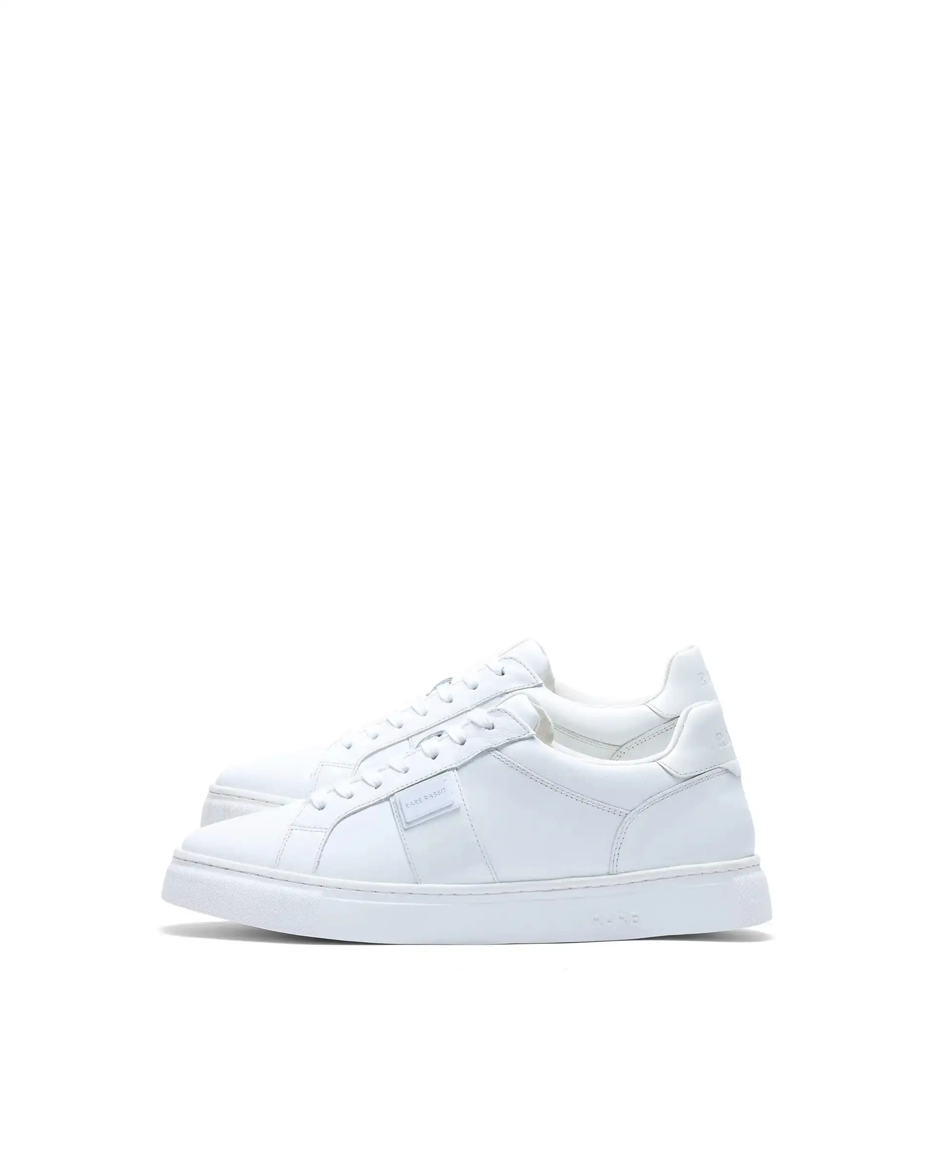 Rare Rabbit Men's Alden White Leather Fabric Sneaker - Image 4