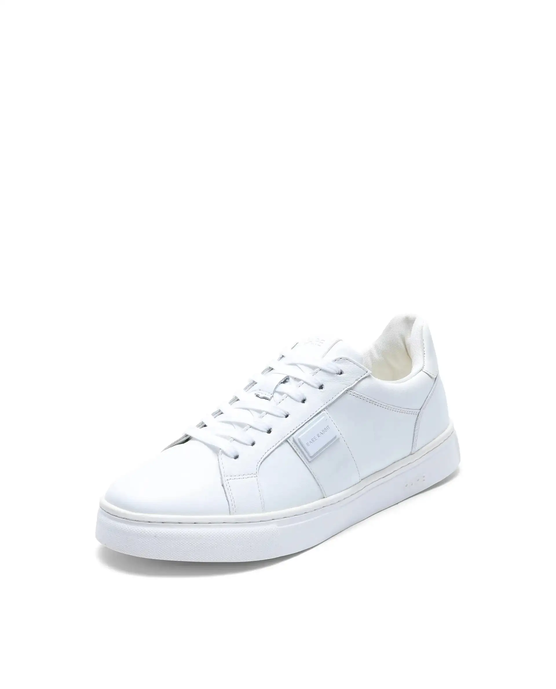 Rare Rabbit Men's Alden White Leather Fabric Sneaker - Image 5