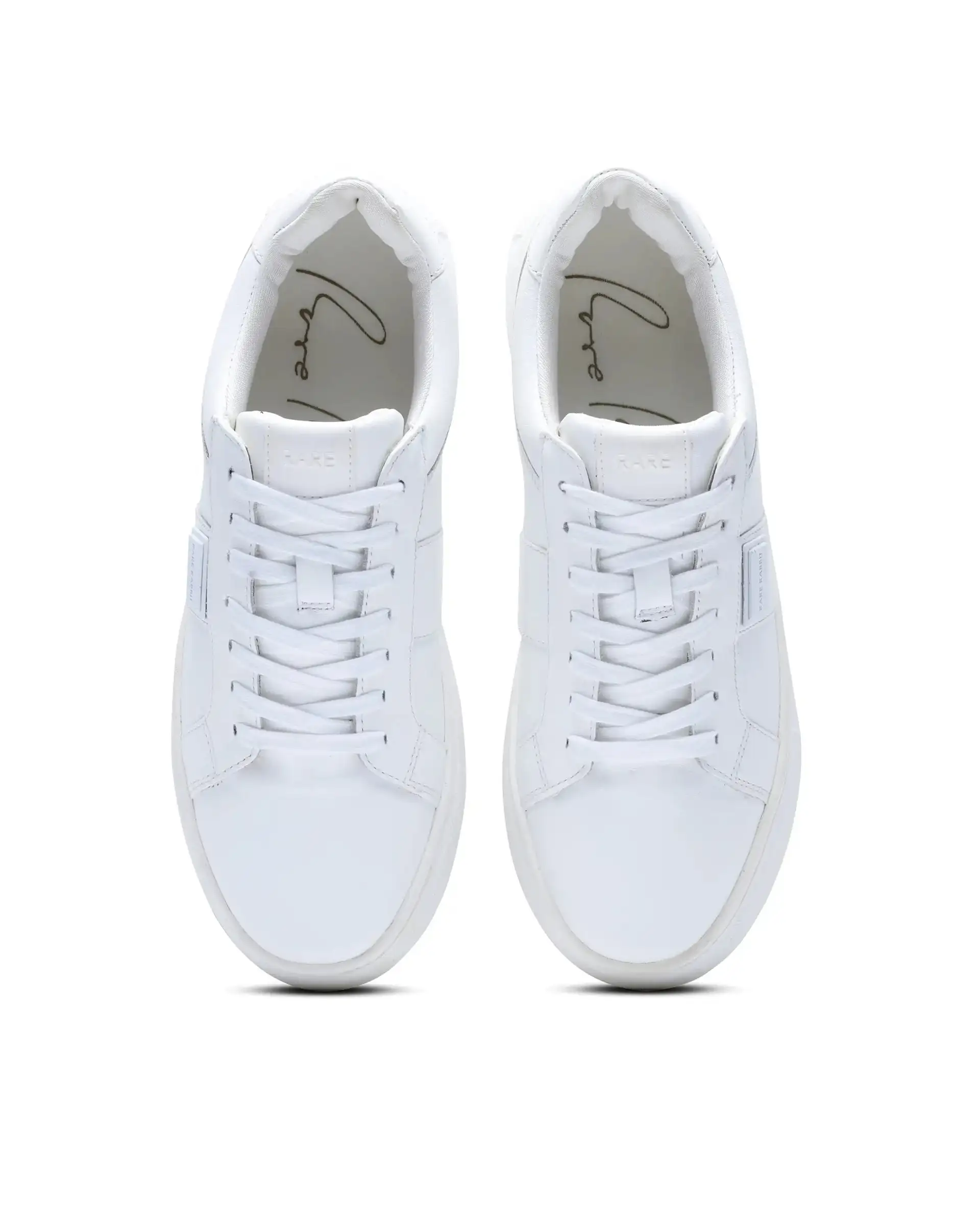 Rare Rabbit Men's Alden White Leather Fabric Sneaker - Image 6