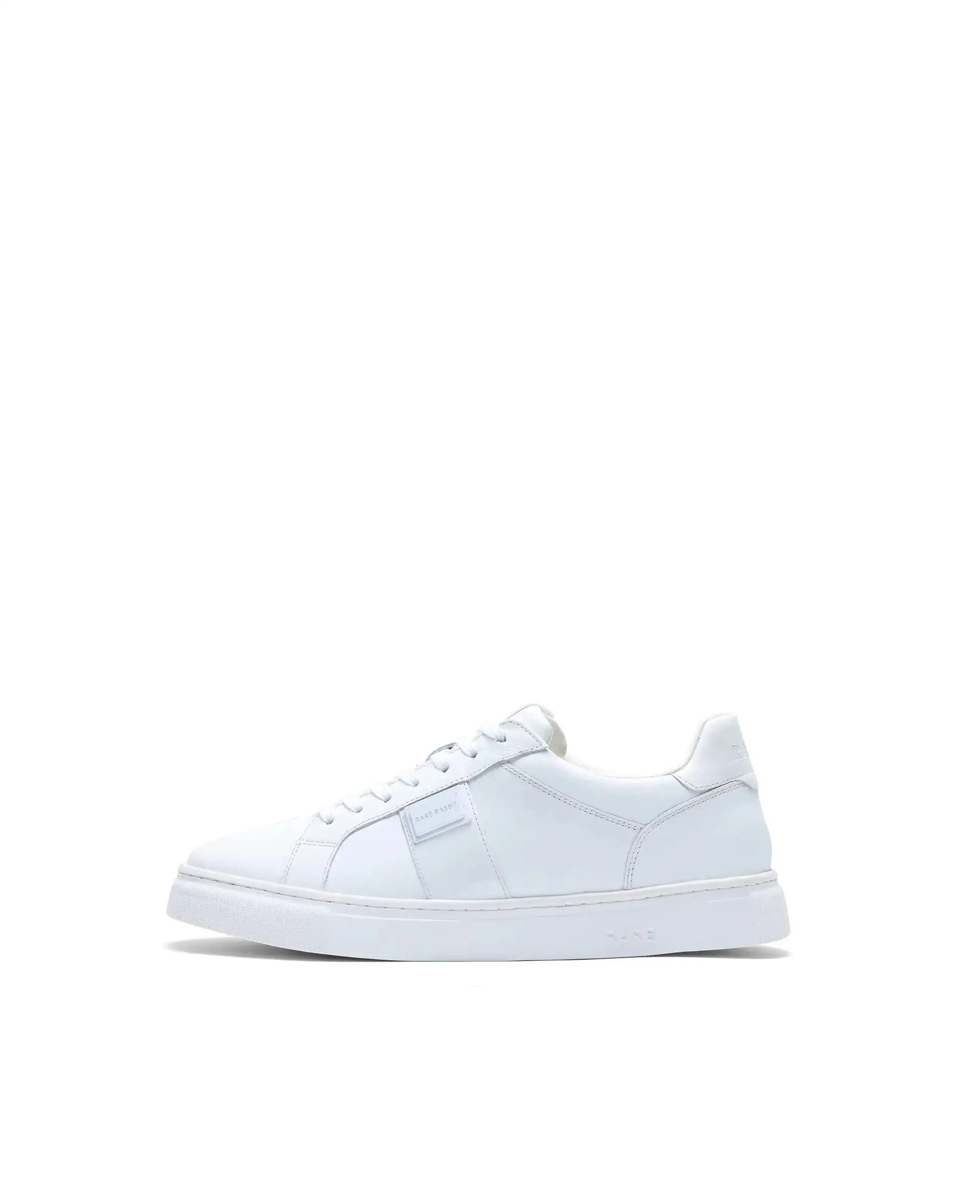 Rare Rabbit Men's Alden White Leather Fabric Sneaker - Image 9