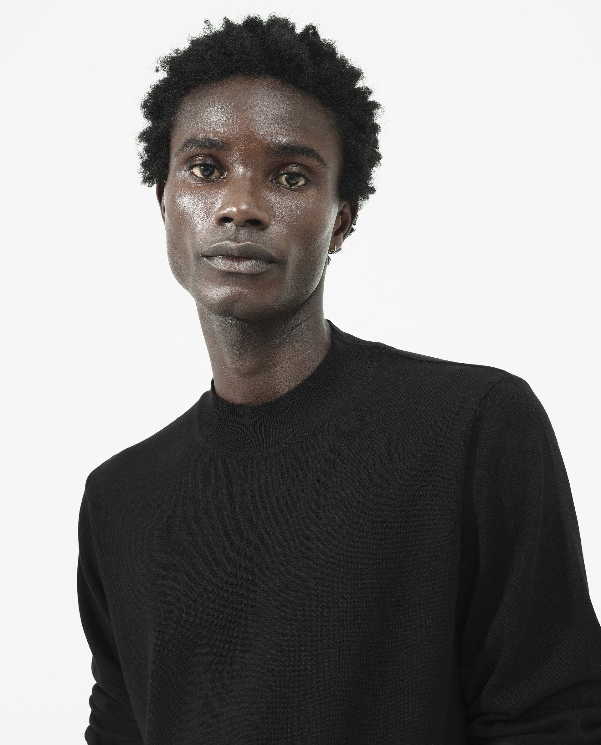 Rare Rabbit Men's Alfot Black Viscose Plain Regular Fit Full Sleeve High Neck Sweater - Image 5