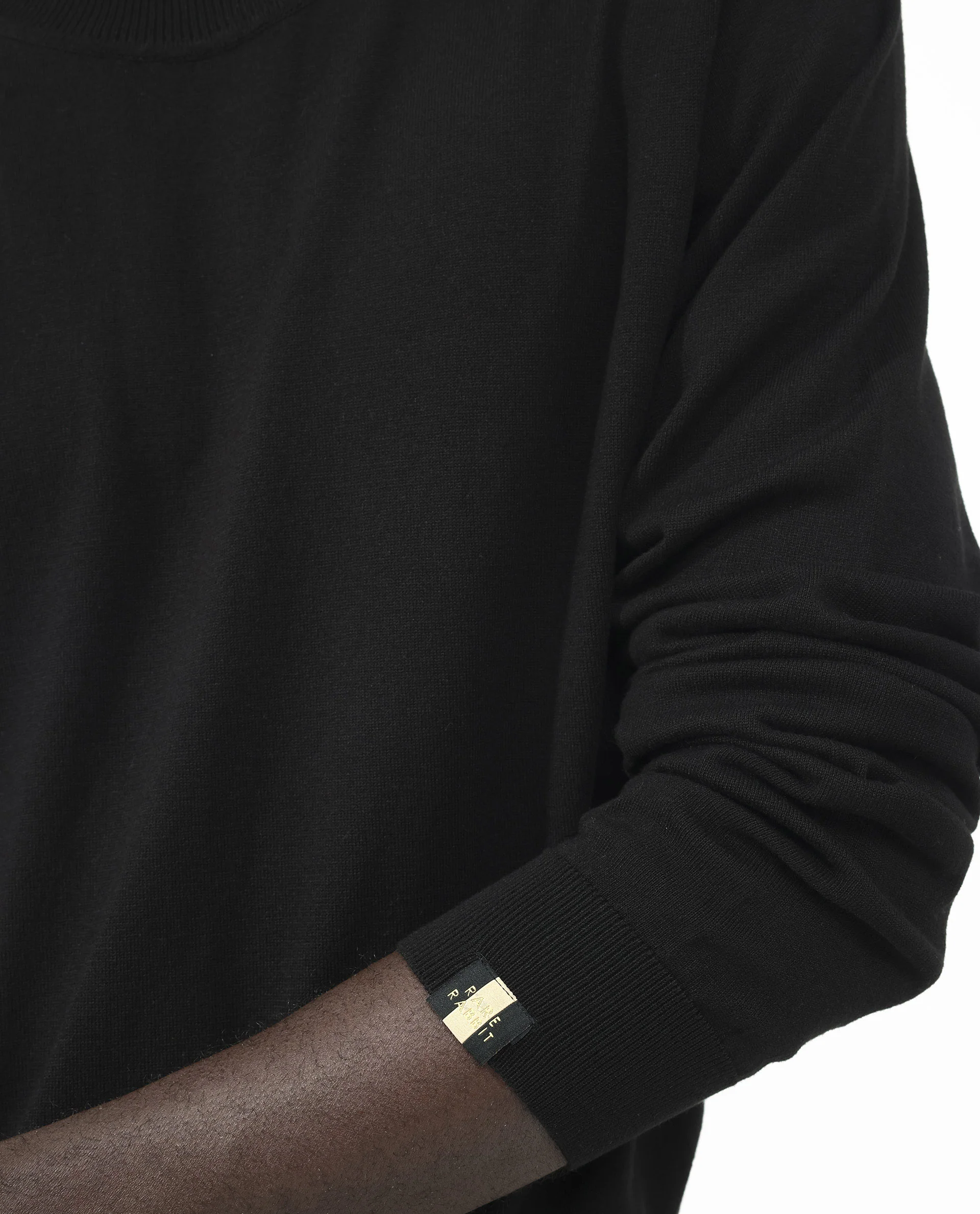 Rare Rabbit Men's Alfot Black Viscose Plain Regular Fit Full Sleeve High Neck Sweater - Image 8