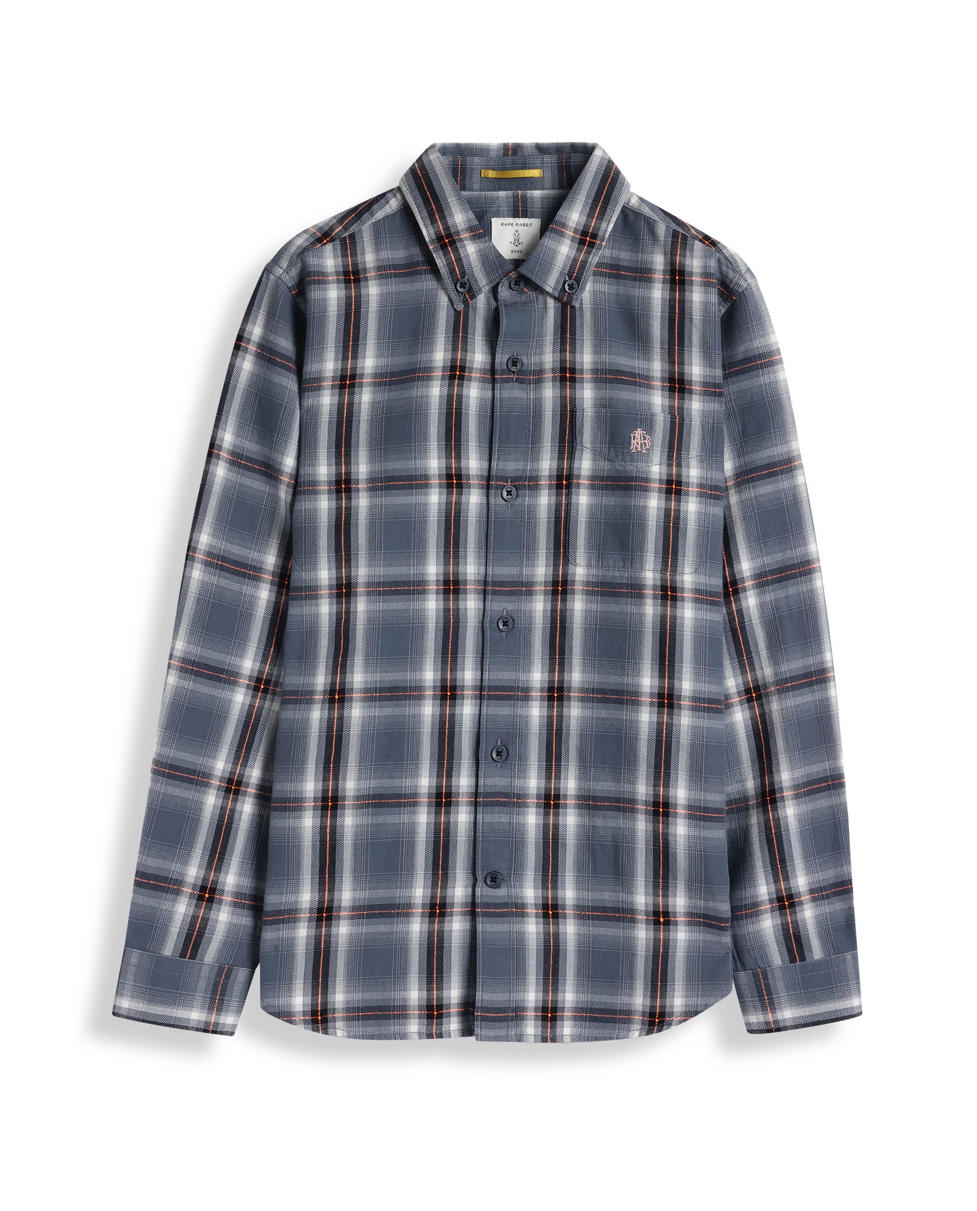 Rare Ones Kids Alfro Grey Cotton Full Sleeves Regular Collar Checked Shirt - Image 2