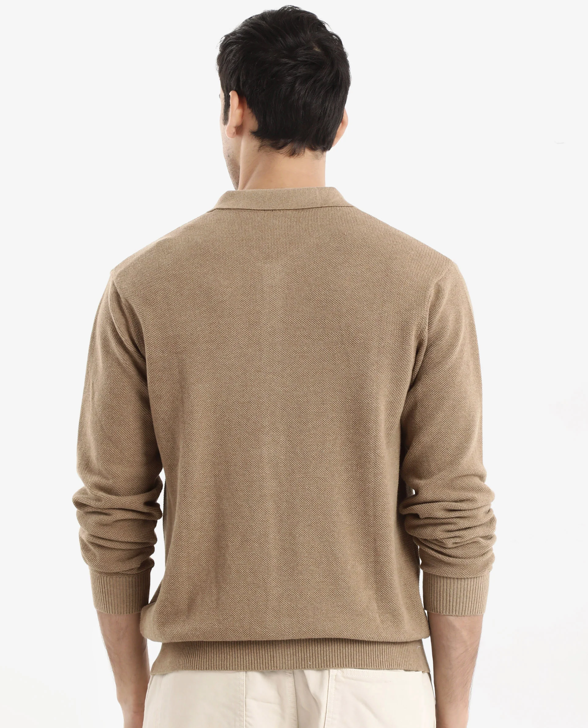 Rare Rabbit Men's Alias-N Beige Cotton Plain Regular Fit Full Sleeve Collared Shirt - Image 7