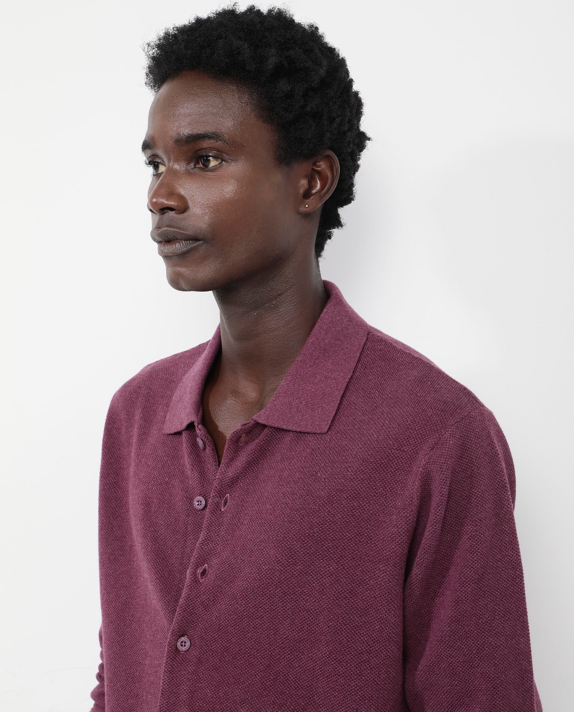 Rare Rabbit Men's Alias-N Dusky Purple Cotton Plain Regular Fit Full Sleeve Collared Shirt - Image 6