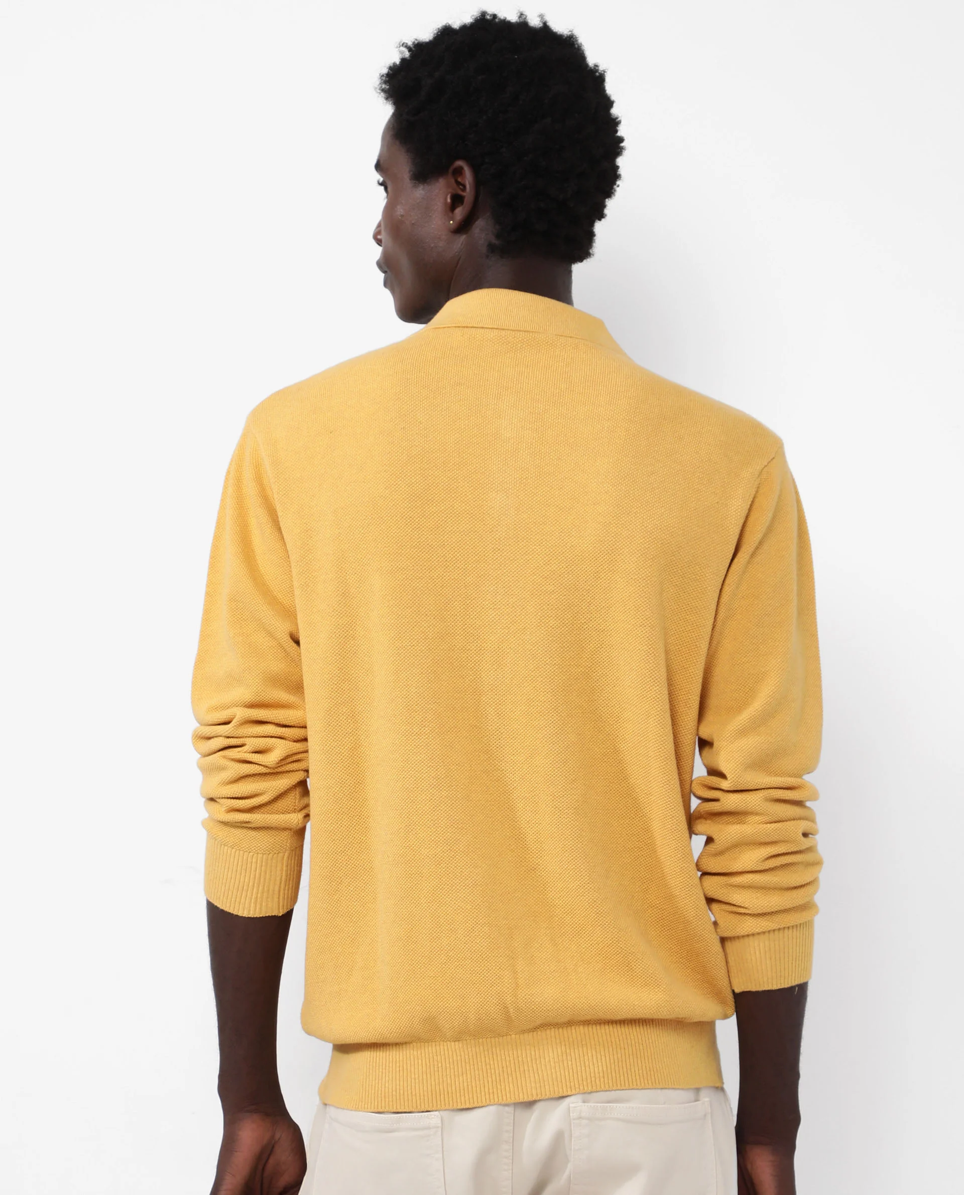 Rare Rabbit Men's Alias-N Dusky Yellow Cotton Plain Regular Fit Full Sleeve Collared Shirt - Image 8