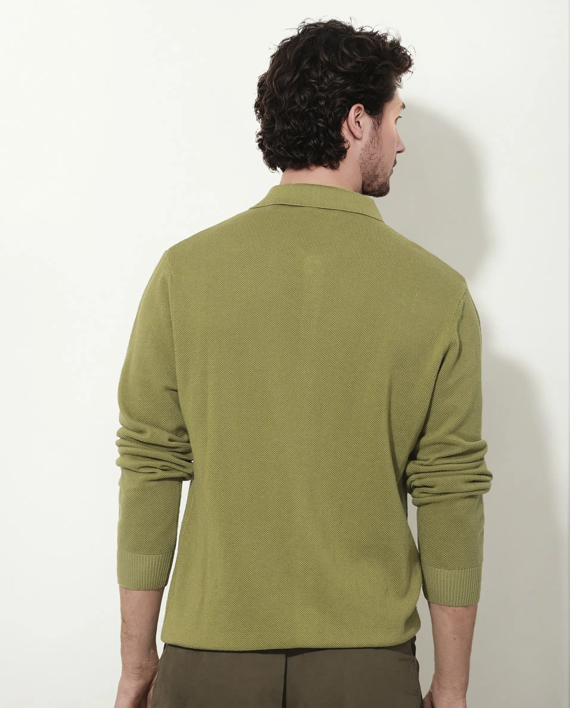 Rare Rabbit Men's Alias-N Flouroscent Green Cotton Plain Regular Fit Full Sleeve Collared Shirt - Image 5