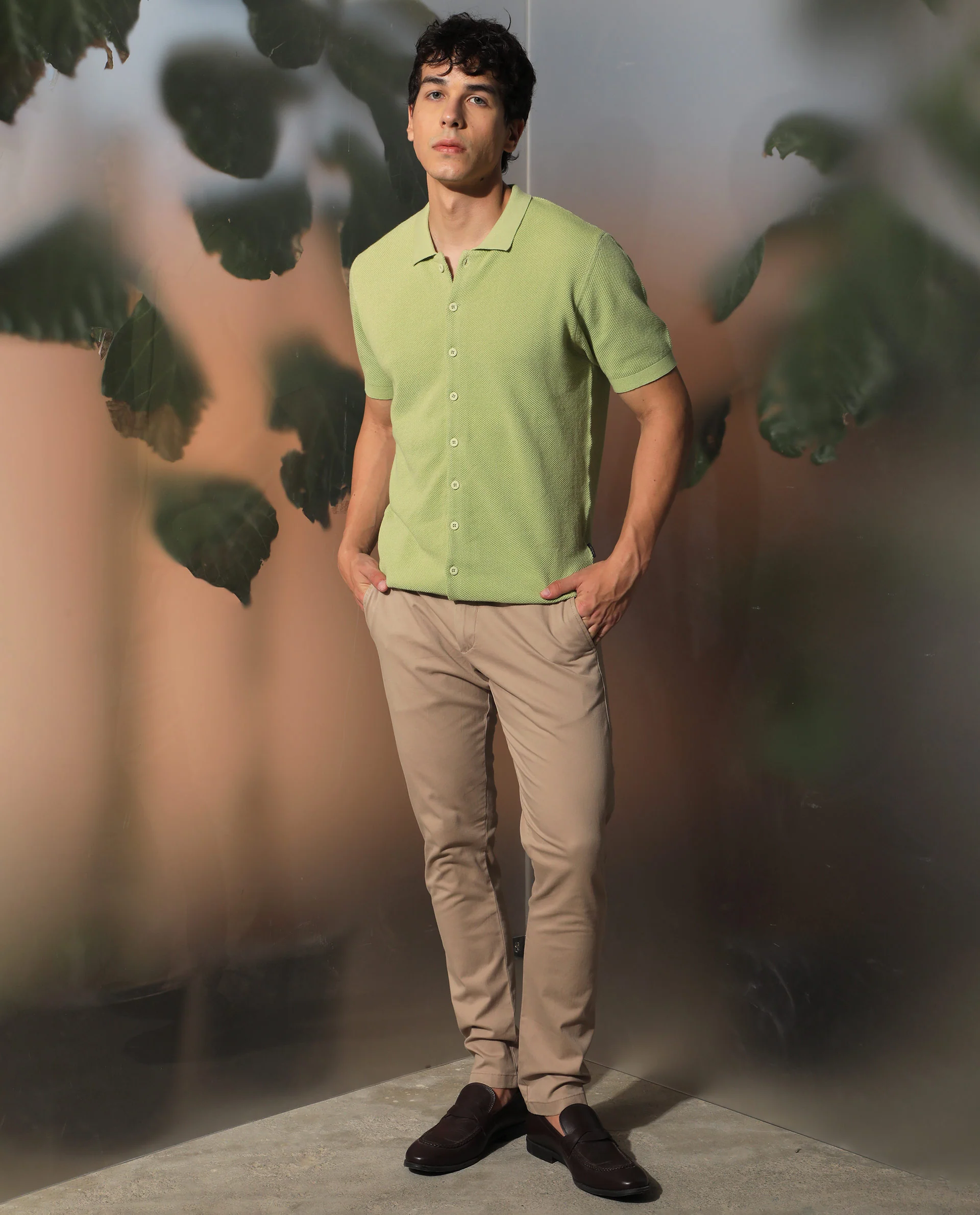 Rare Rabbit Men's Alias Ss Light Green Regular Fit Shirt - Image 9