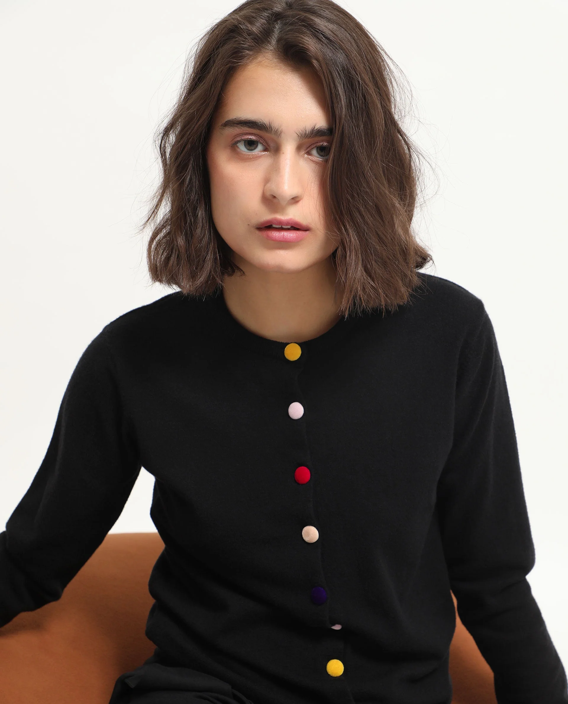 Rareism Women's Alle Black Viscose Crew Neck Plain Regular Fit Sweater - Image 5