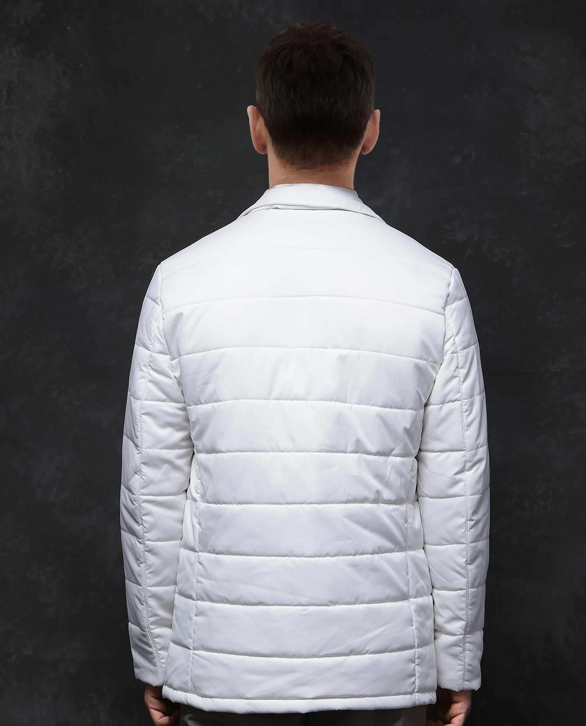Rare Rabbit Men's Alter Off White Polyester Plain Regular Fit Full Sleeve Lapel Neck Jacket - Image 4