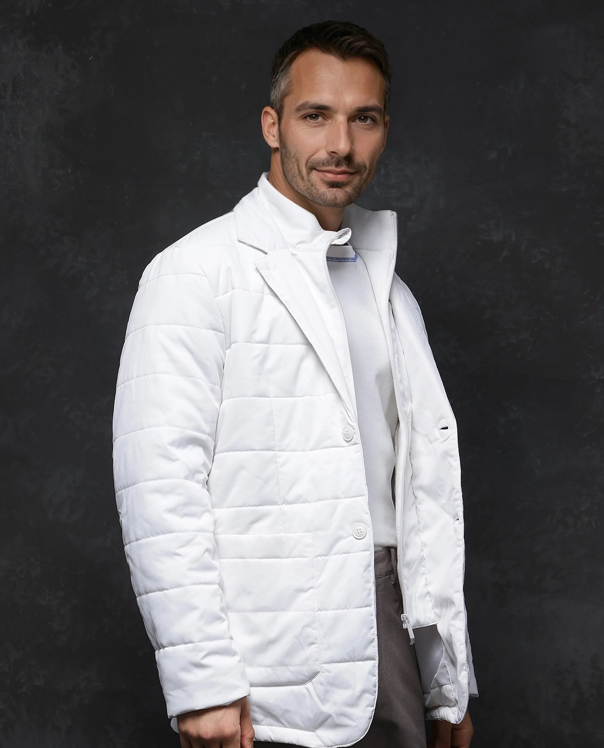 Rare Rabbit Men's Alter Off White Polyester Plain Regular Fit Full Sleeve Lapel Neck Jacket - Image 6