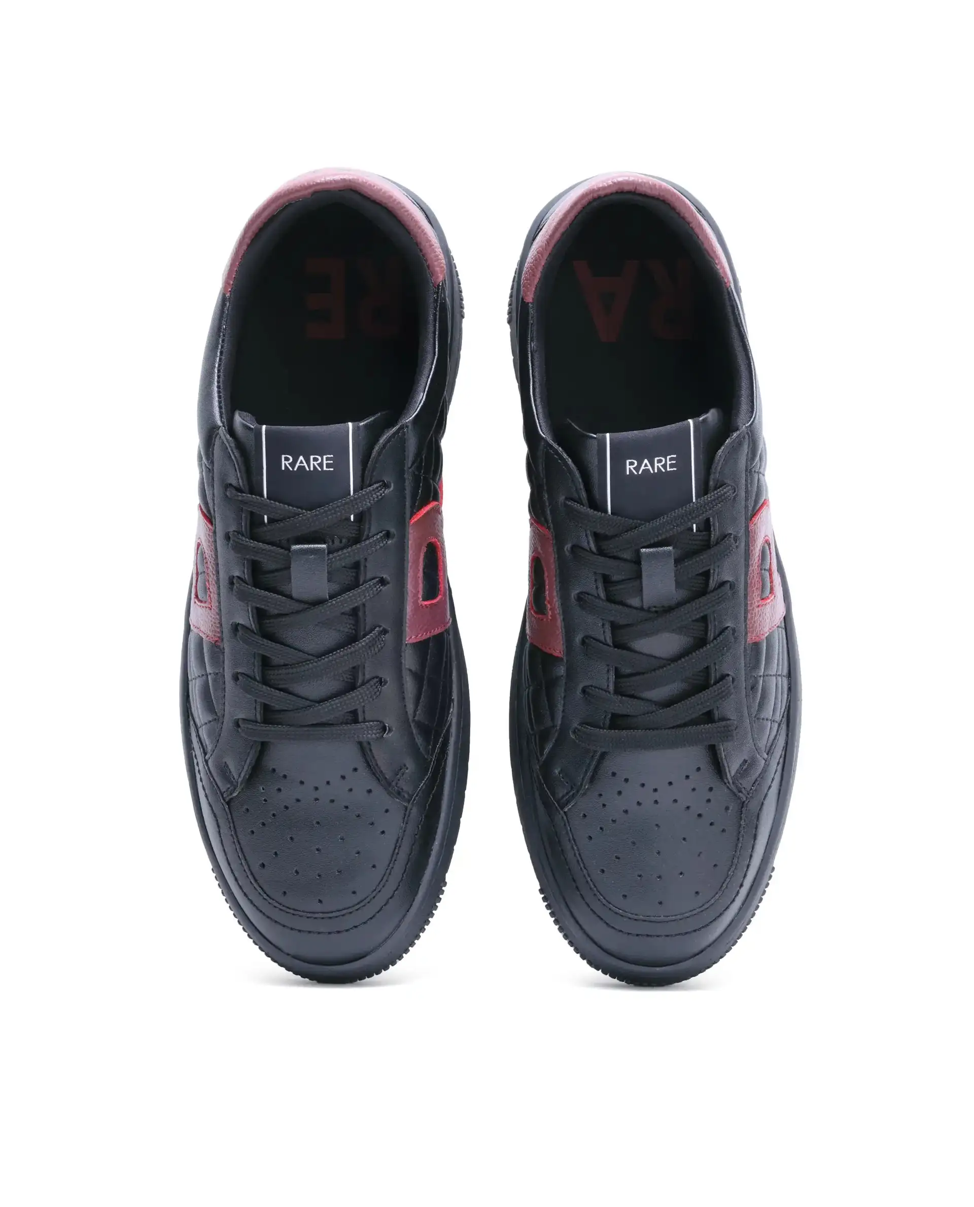 Rare Rabbit Men's Alto Black Micro Leather Sneaker - Image 2