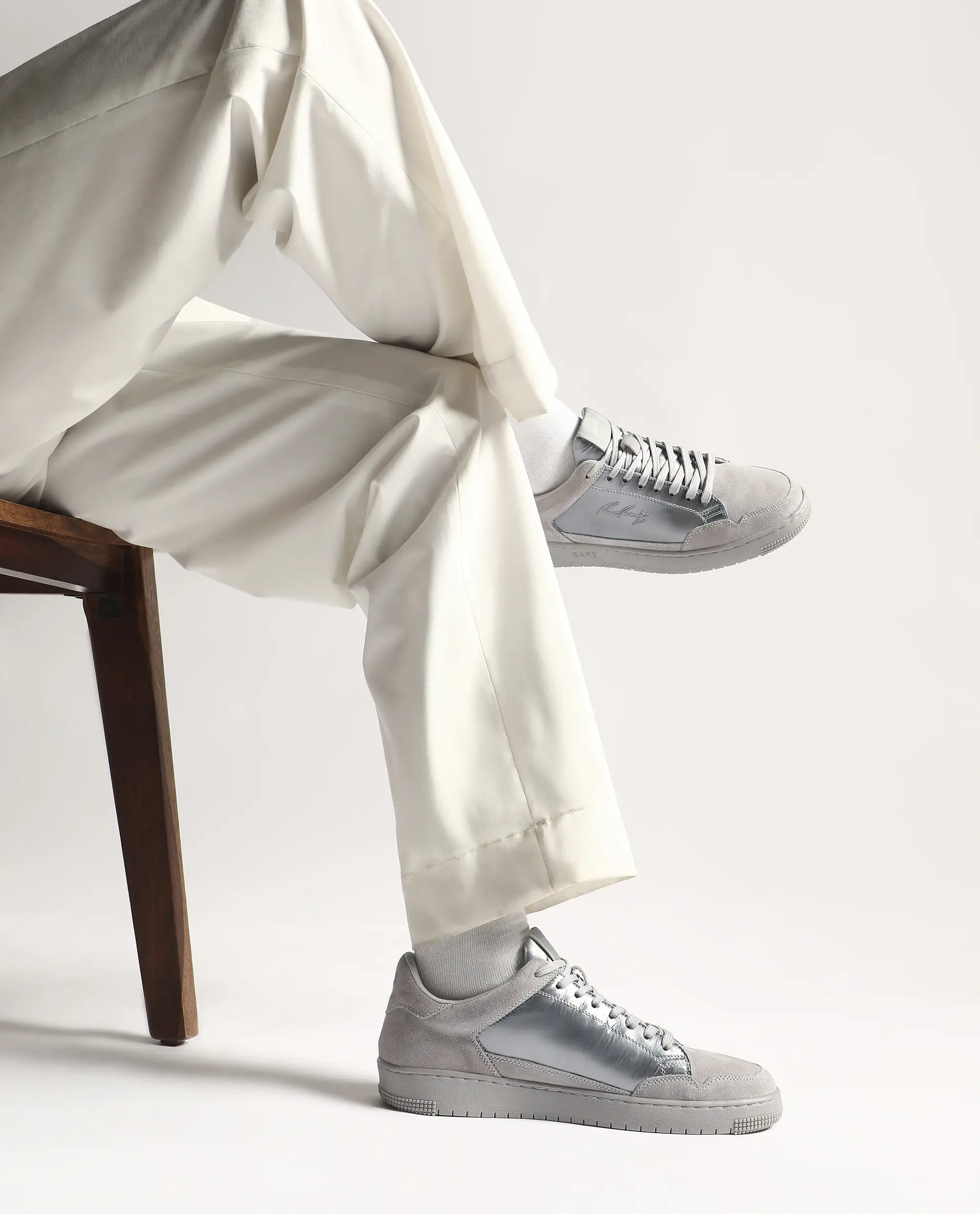 Rare Rabbit Men's Amigo Grey Parachute Lace-Up Closure Sneaker - Image 2