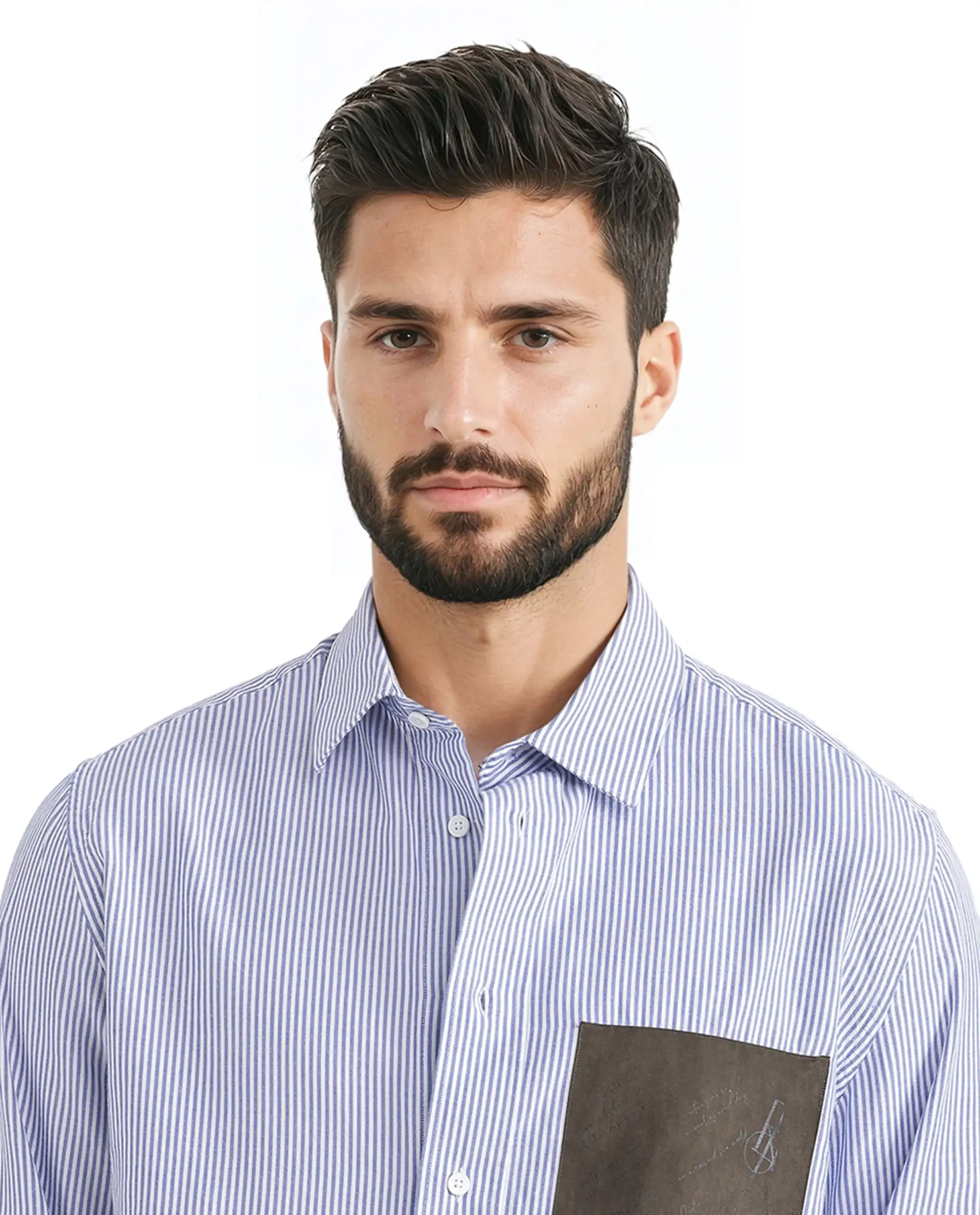 Rare Rabbit Men's Amot White Cotton Striped Print Regular Fit Full Sleeve Collared Shirt - Image 8