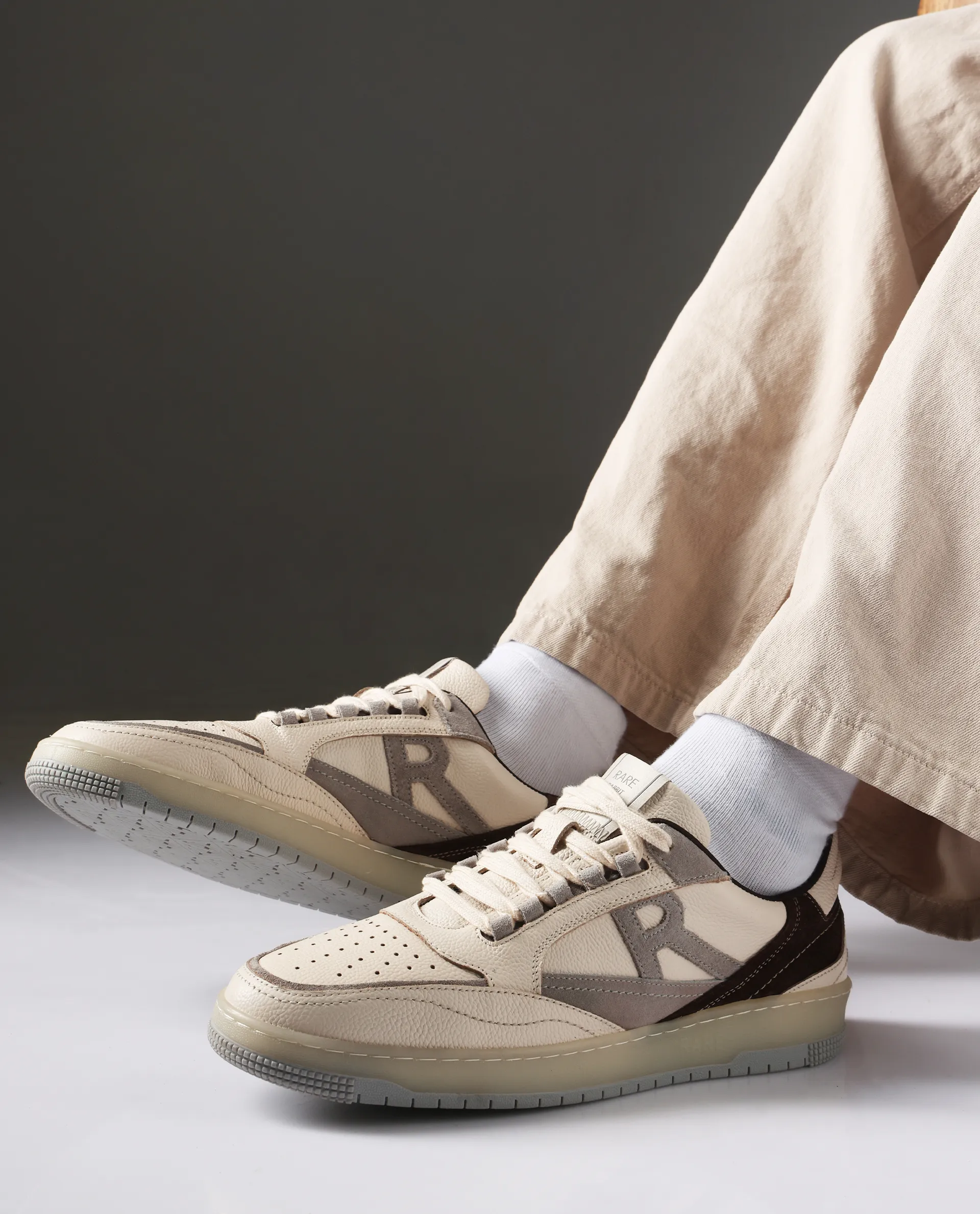 Rare Rabbit Men's Amur Off White Plain Shoes - Image 2
